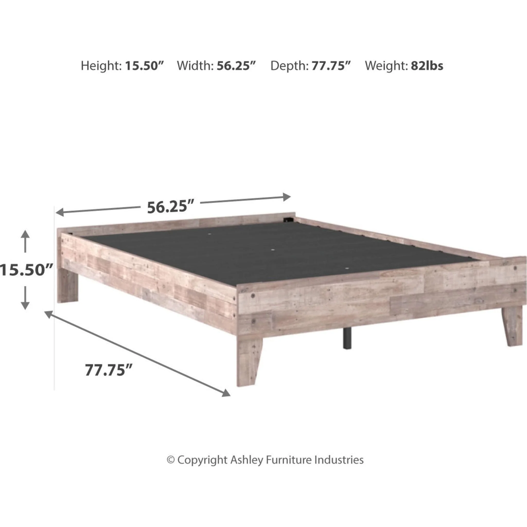 Neilsville Full Platform Bed - Whitewash - Image 8
