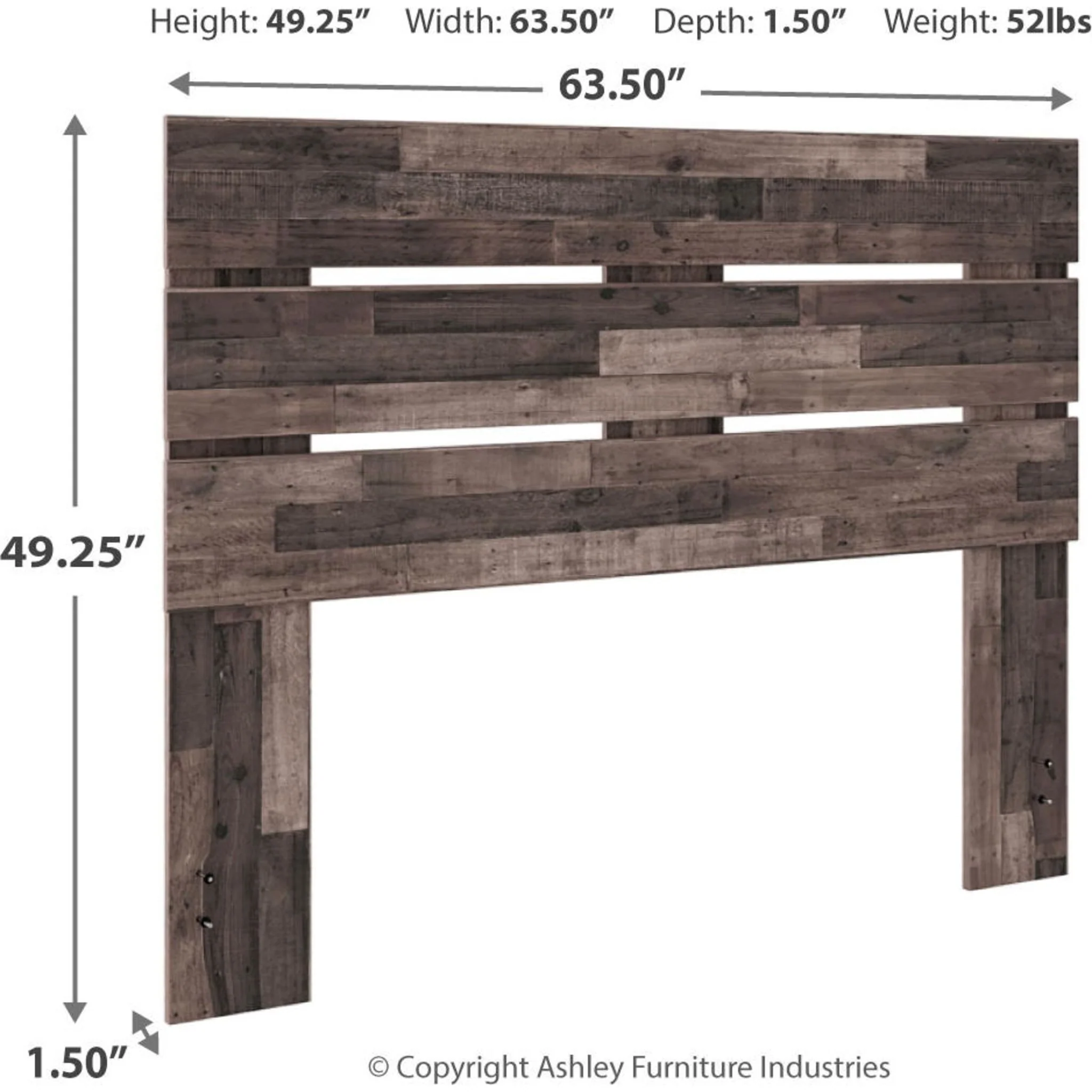 Neilsville Queen Panel Headboard - Multi Gray - Image 2