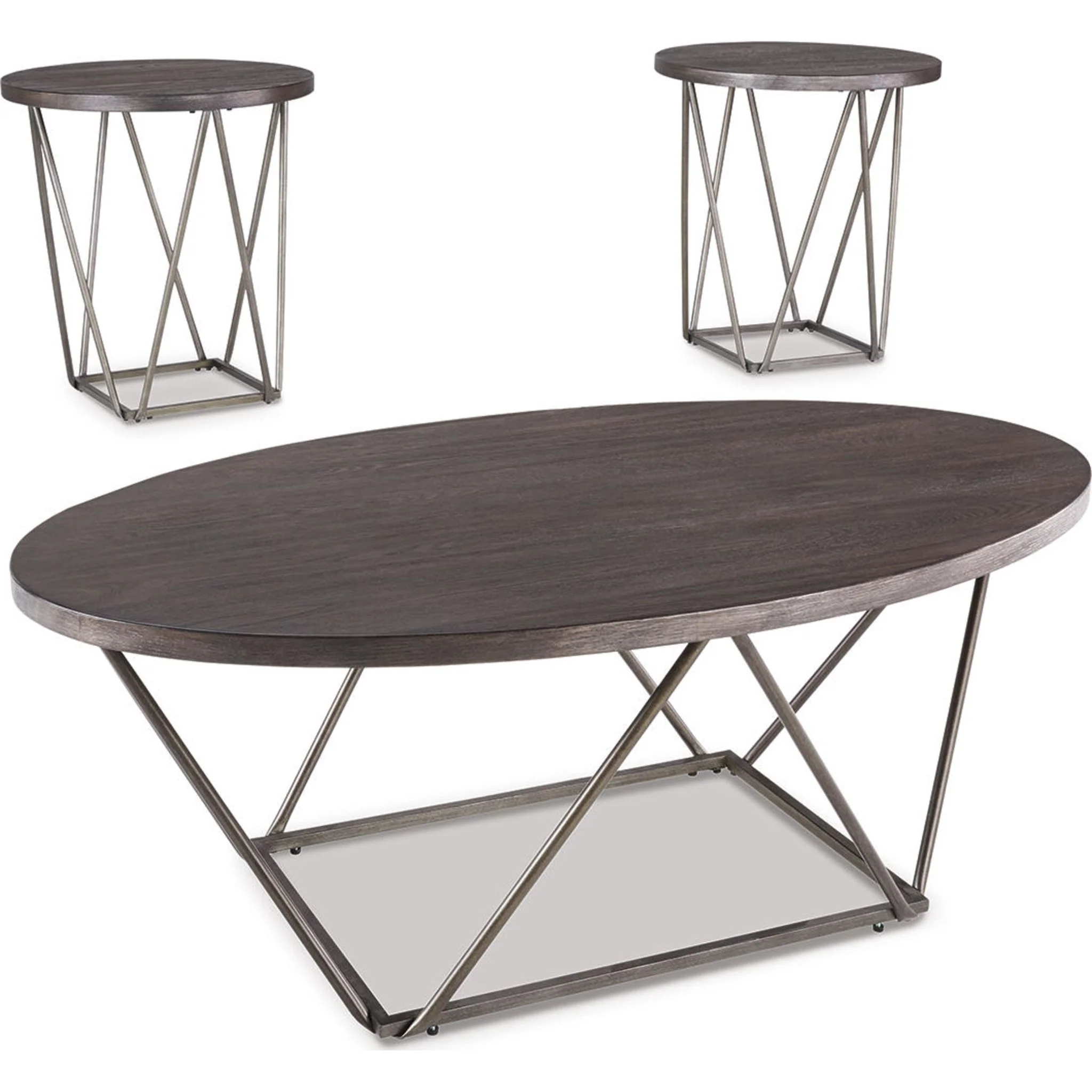Neimhurst 3 Pack Tables - Dark Brown - Image 5
