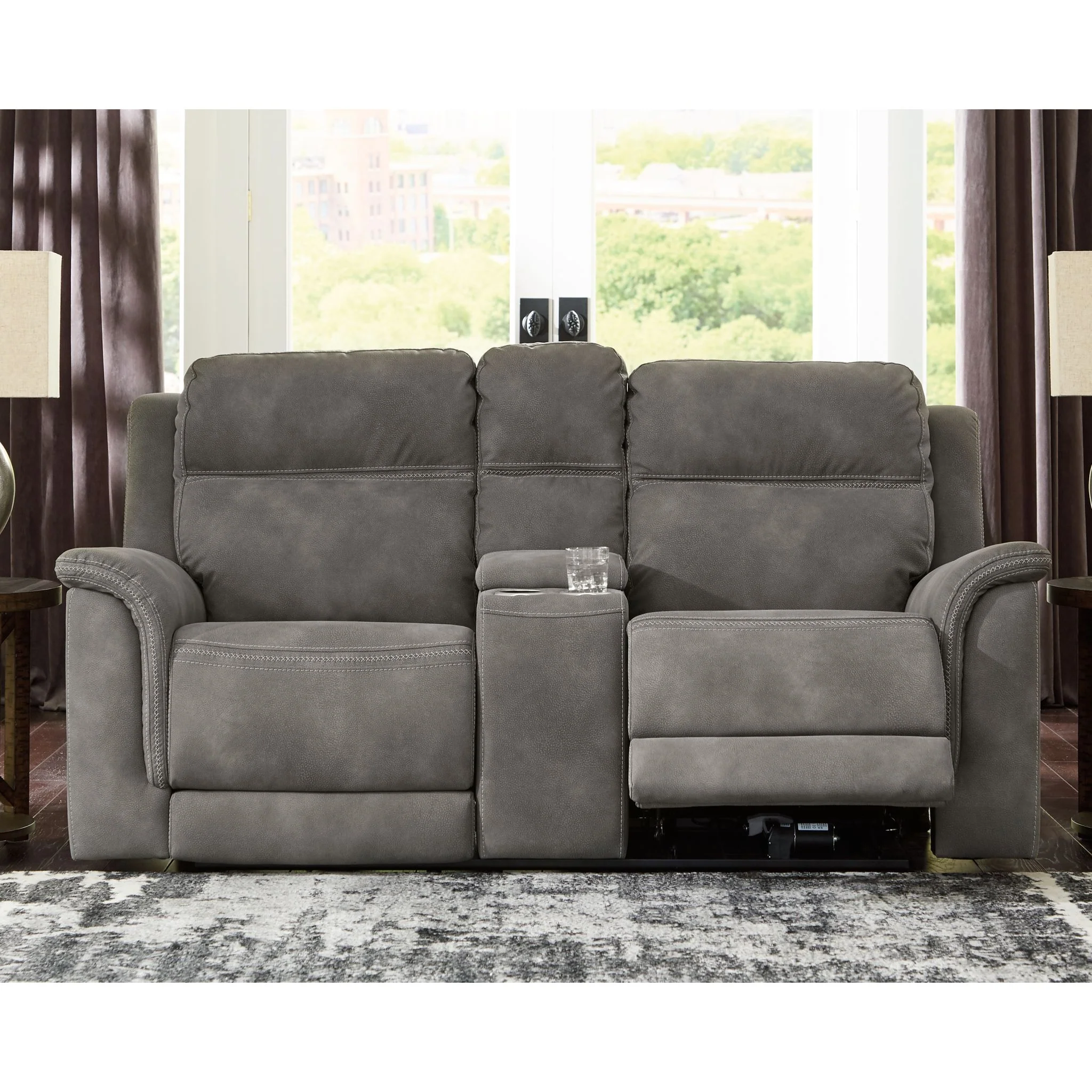 Next-Gen Power Reclining Loveseat with Console - Slate - Image 2
