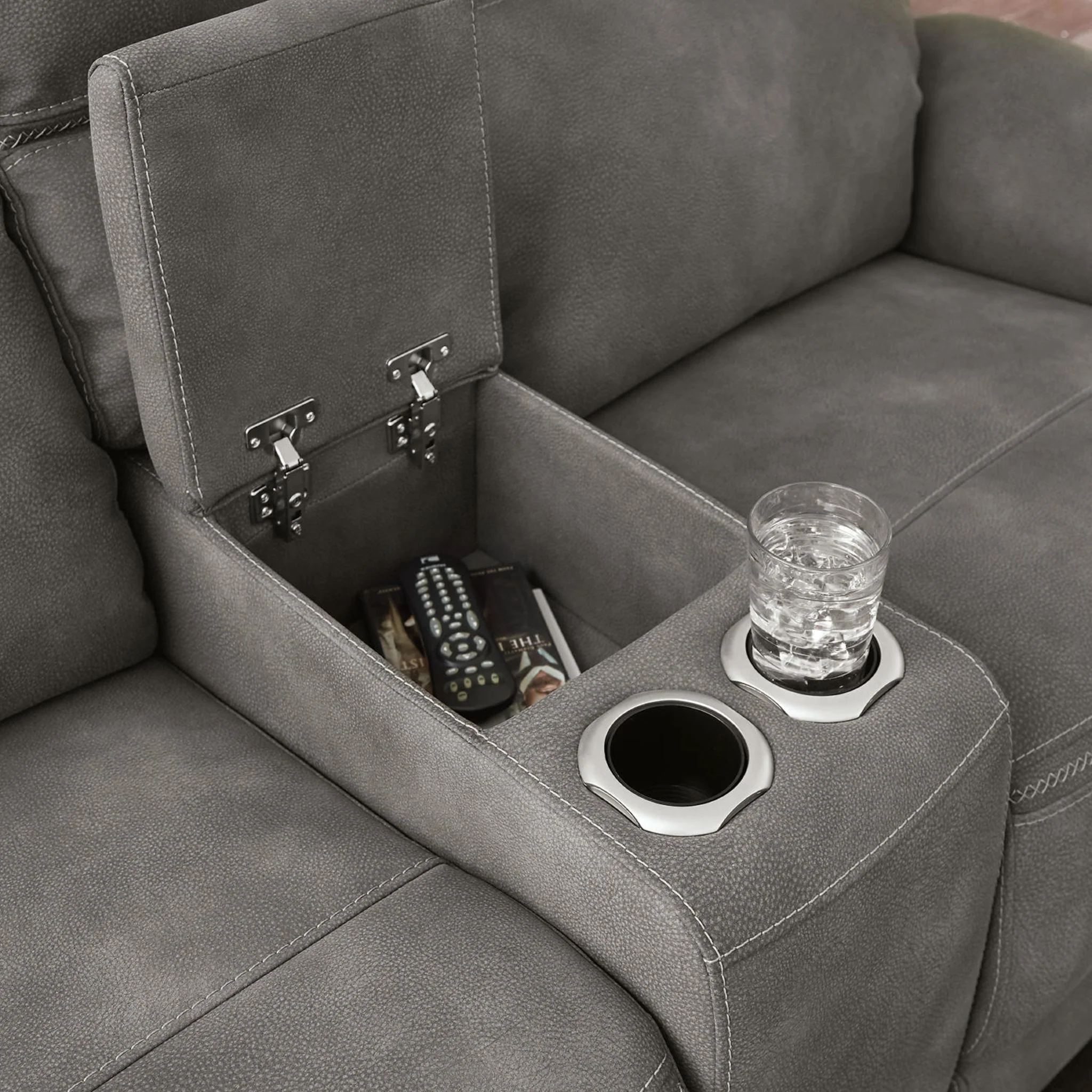 Next-Gen Power Reclining Loveseat with Console - Slate - Image 21