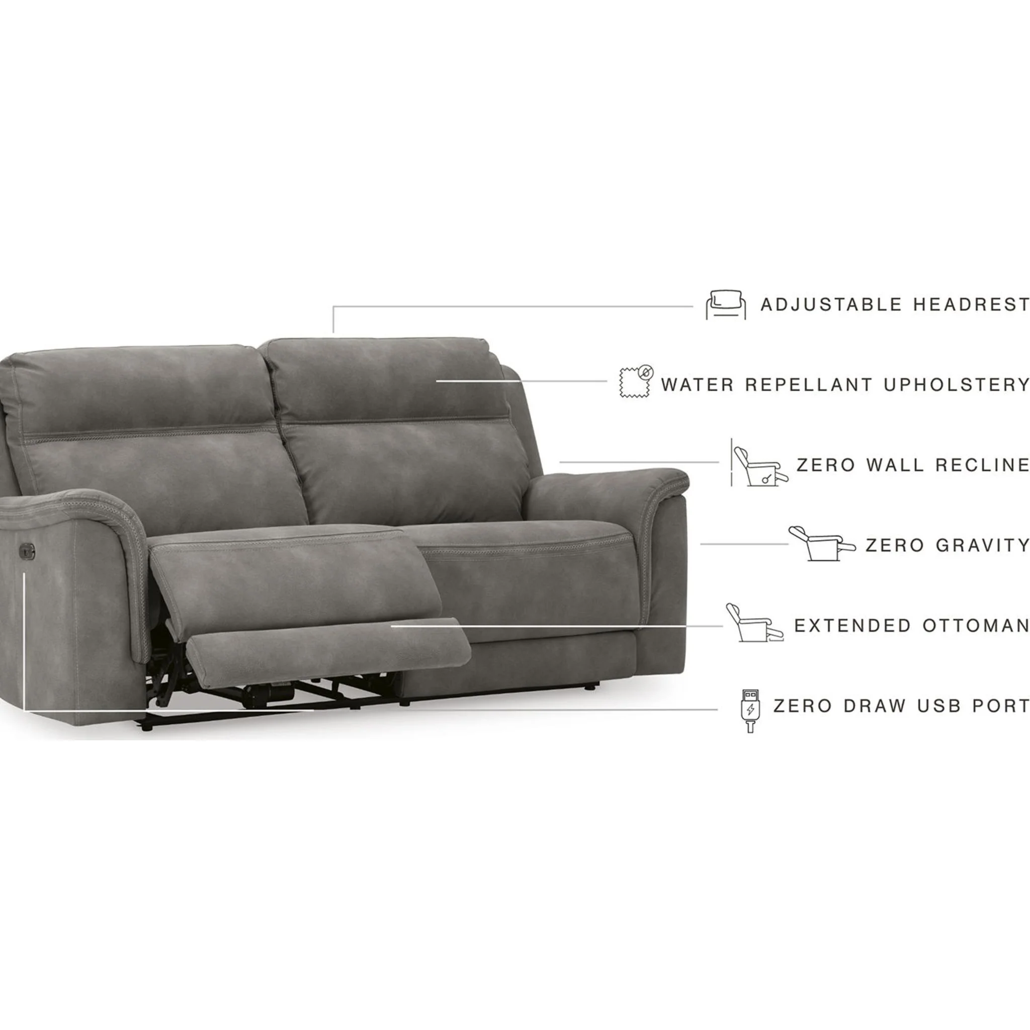 Next-Gen Power Reclining Sofa - Slate - Image 21