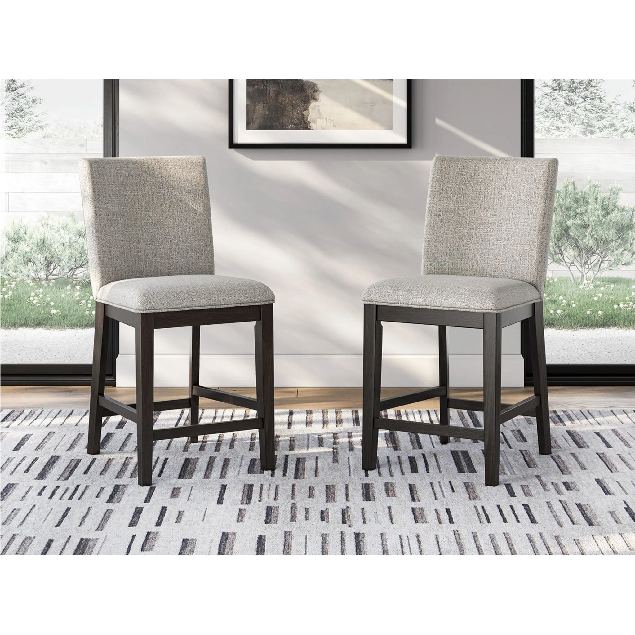 Neymorton Counter Height Stool - Dark Grayish Brown - (D618-124) - Image 2