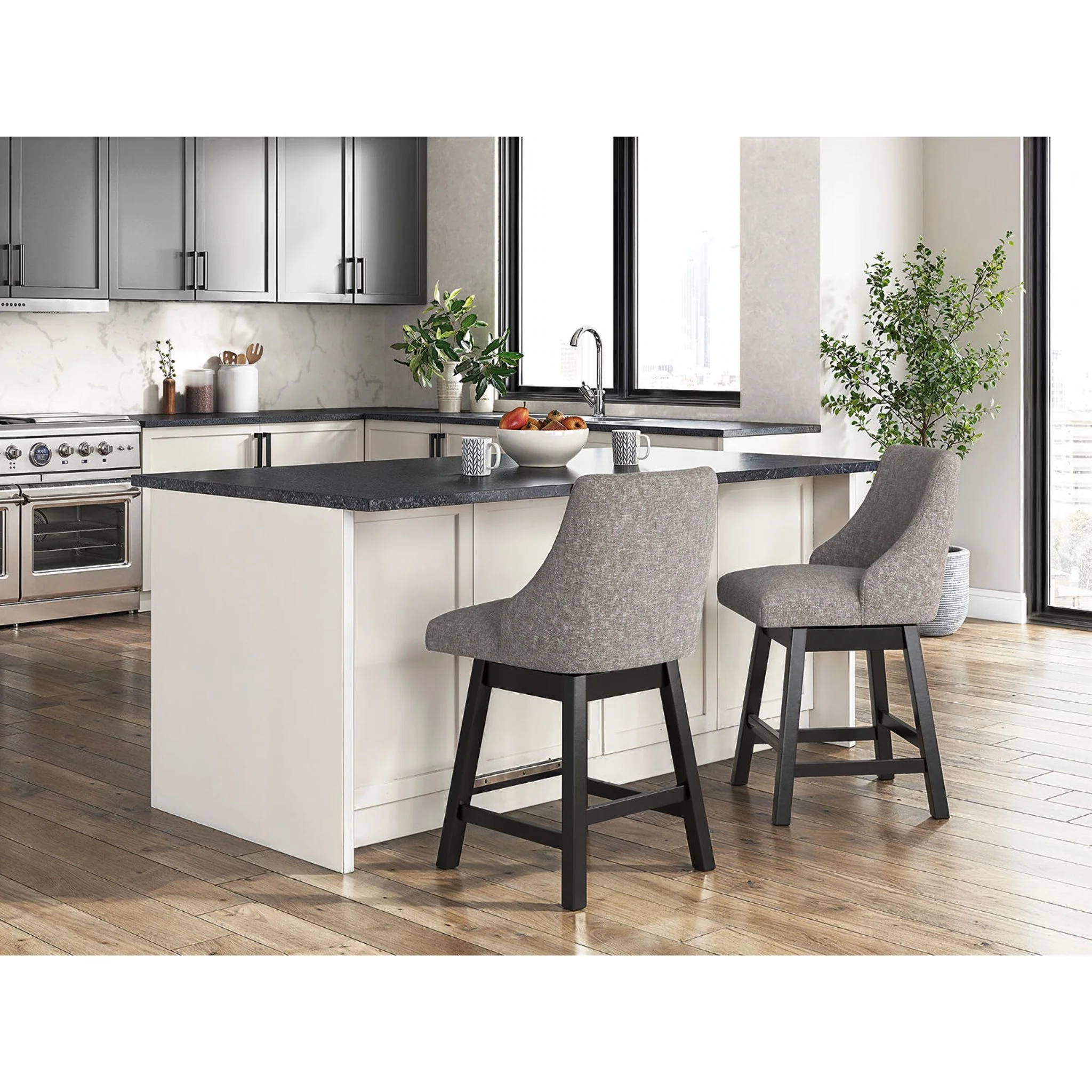 Neymorton Counter Height Stool - Dark Grayish Brown - (D618-224) - Image 10