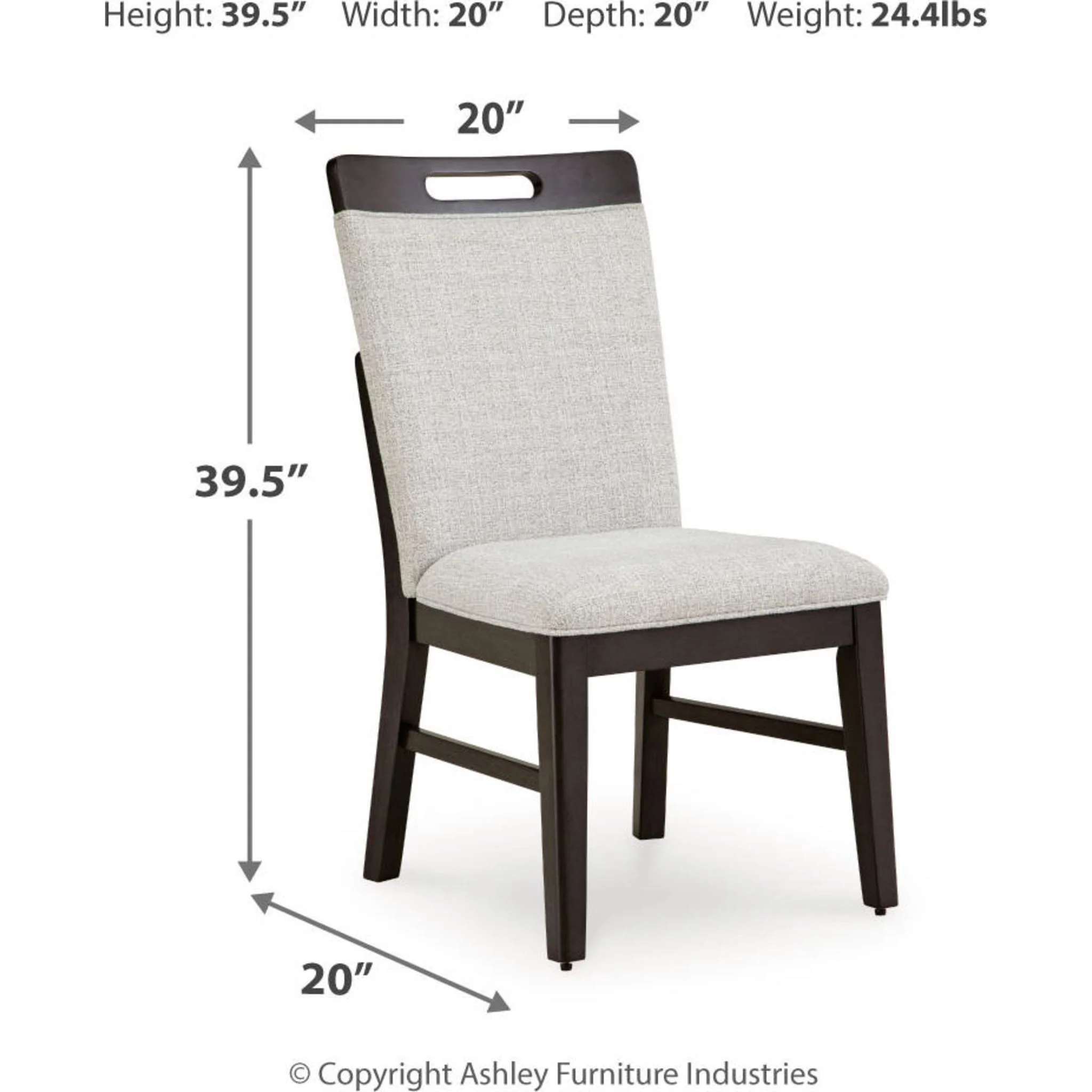 Neymorton Dining Chair - Light Gray/Brown - (D618-01) - Image 8