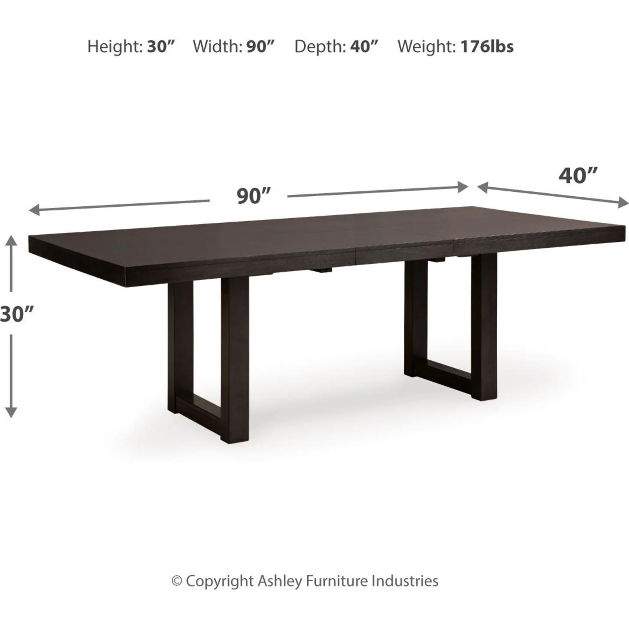Neymorton Dining Extension Table - Dark Grayish Brown - (D618-35) - Image 5