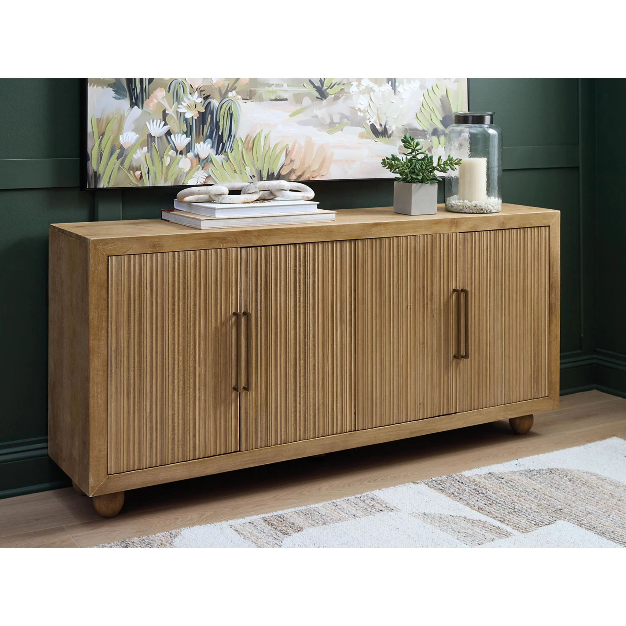 Niam Accent Cabinet - Light Antique Beige - Image 3