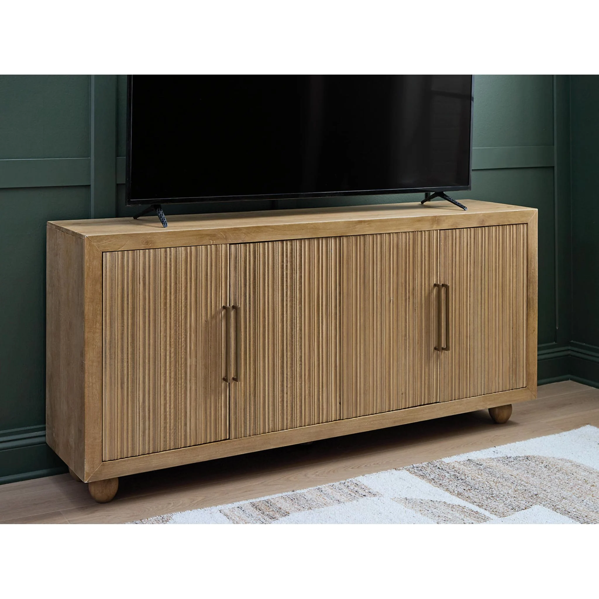 Niam Accent Cabinet - Light Antique Beige - Image 9
