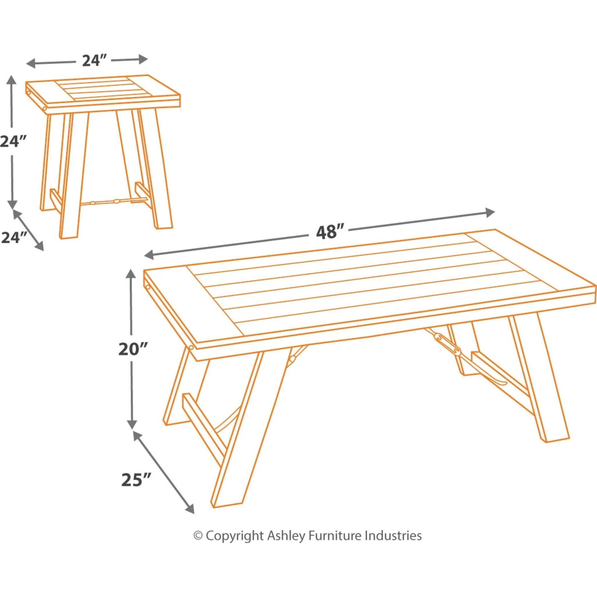 Noorbrook 3 Pack Tables - Black/Pewter - Image 4