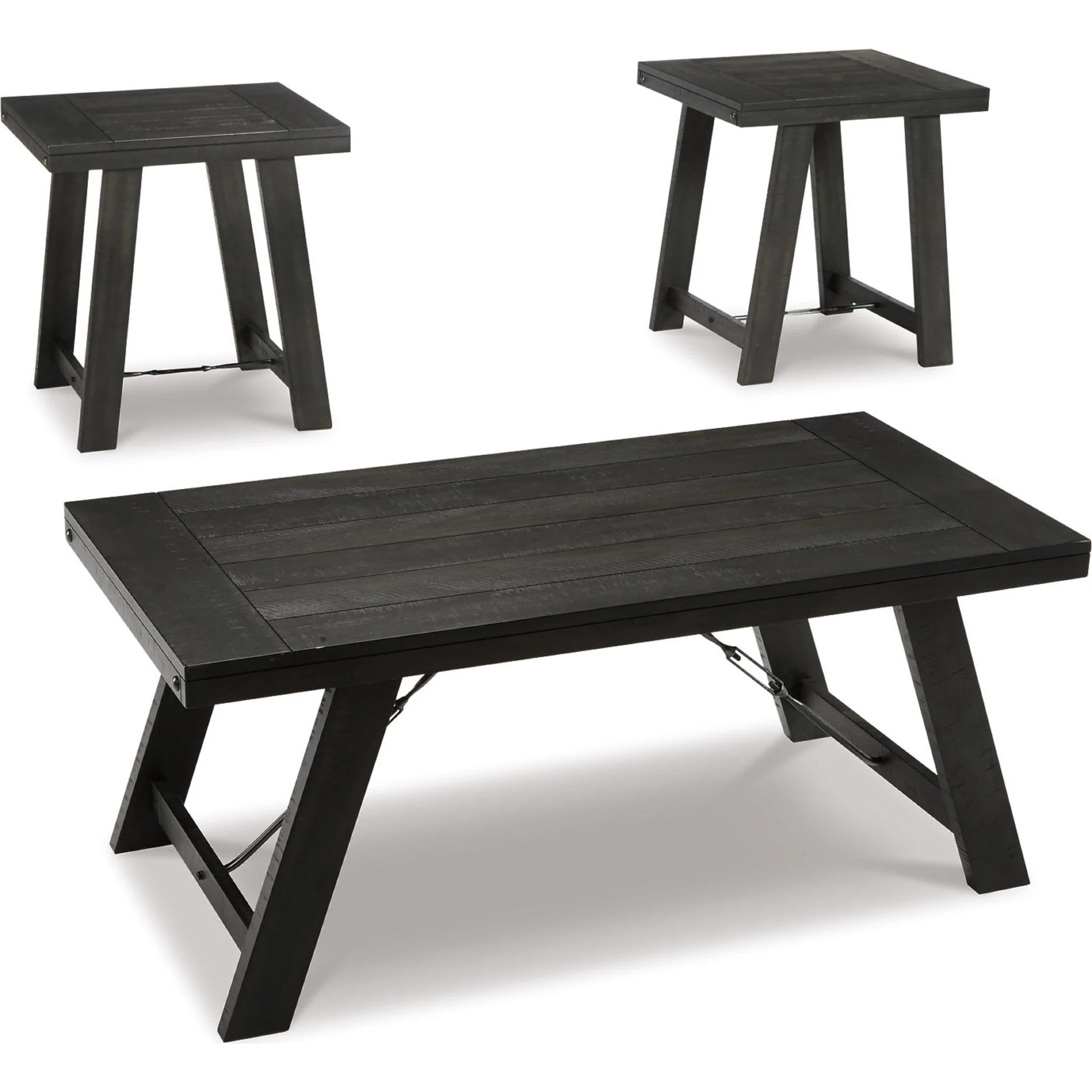 Noorbrook 3 Pack Tables - Black/Pewter - Image 6