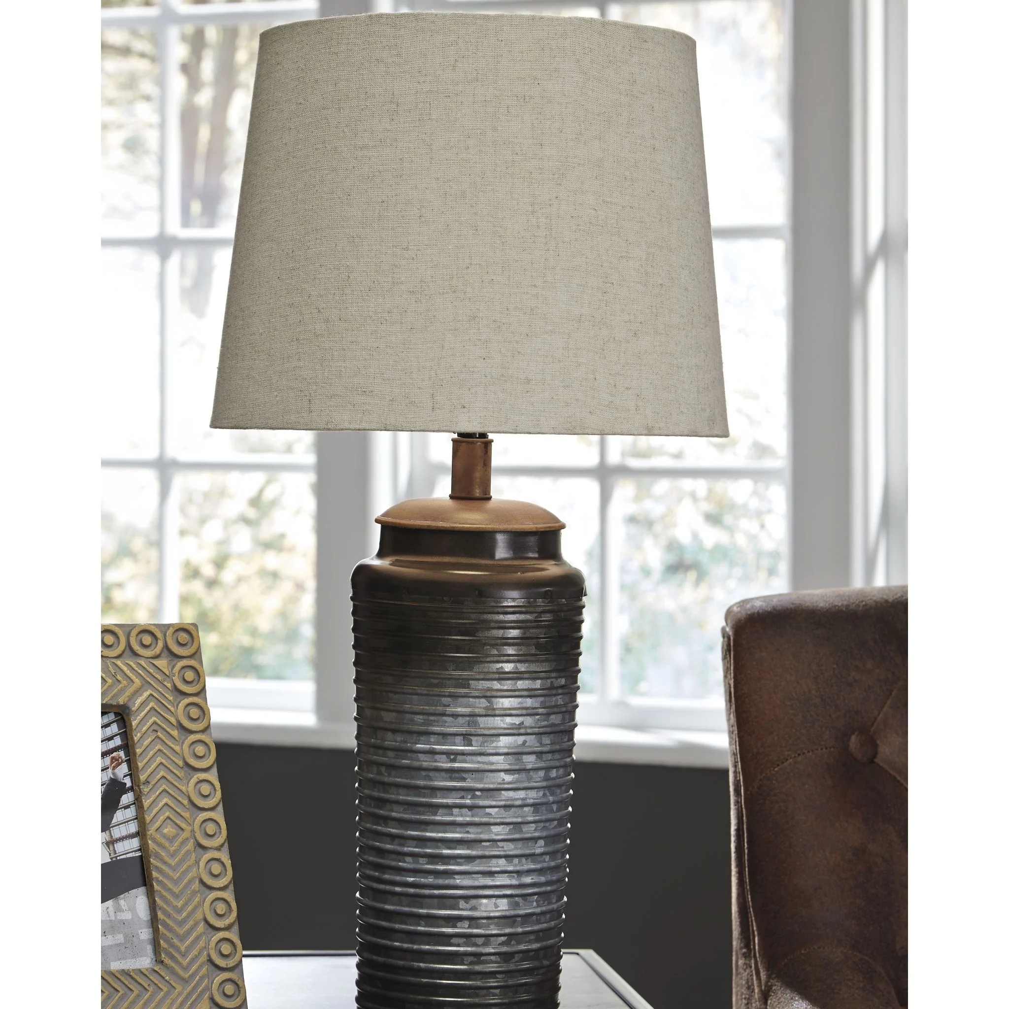 Norbert Table Lamp Pair - Gray 25.00" - Image 2