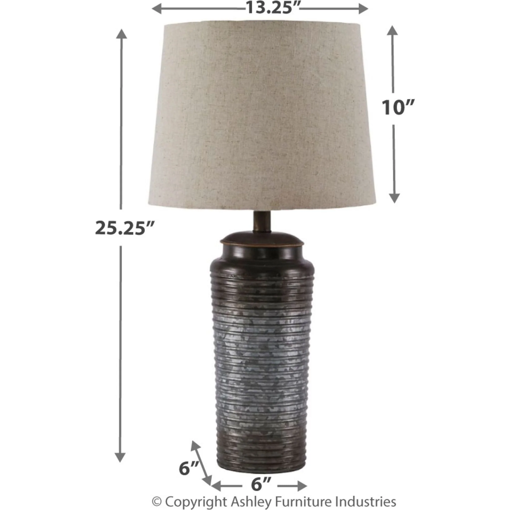 Norbert Table Lamp Pair - Gray 25.00" - Image 5