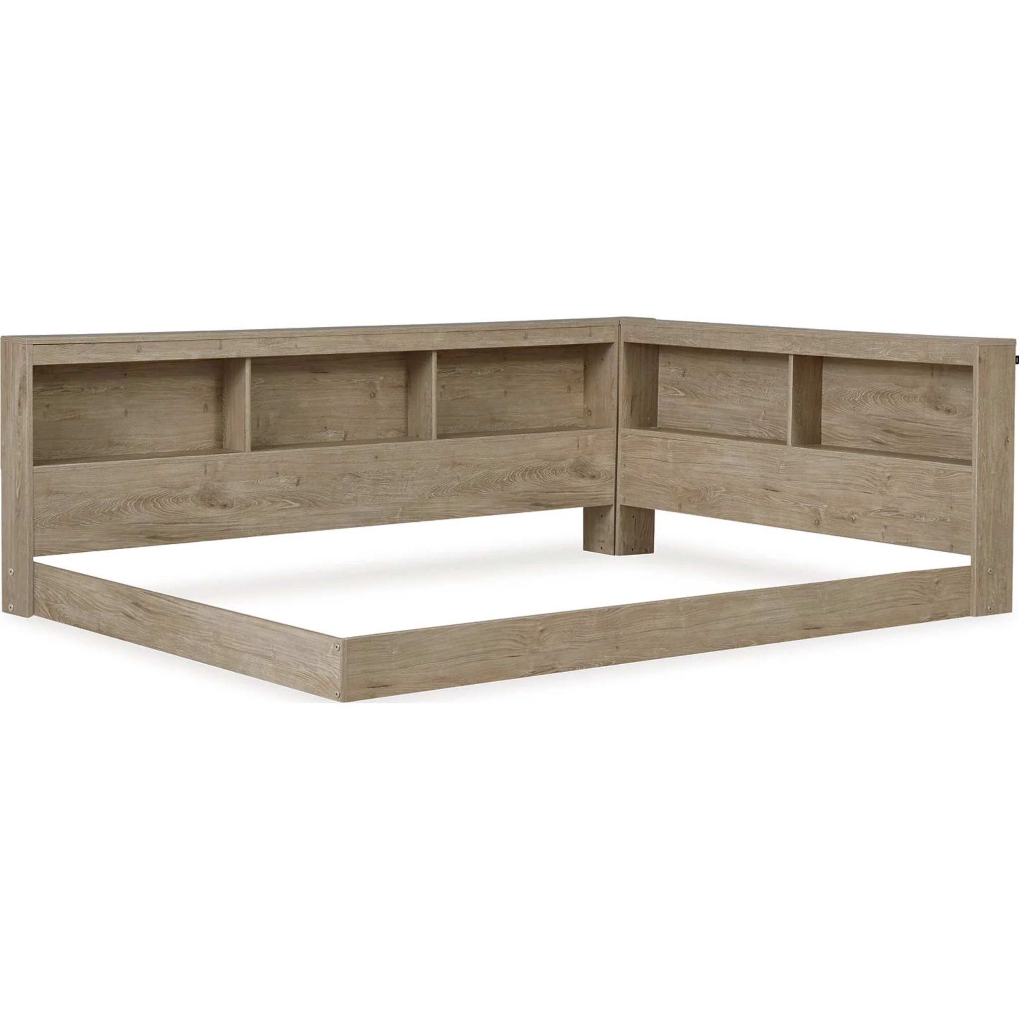 Oliah Full Bookcase Storage Bed - Natural - Image 3