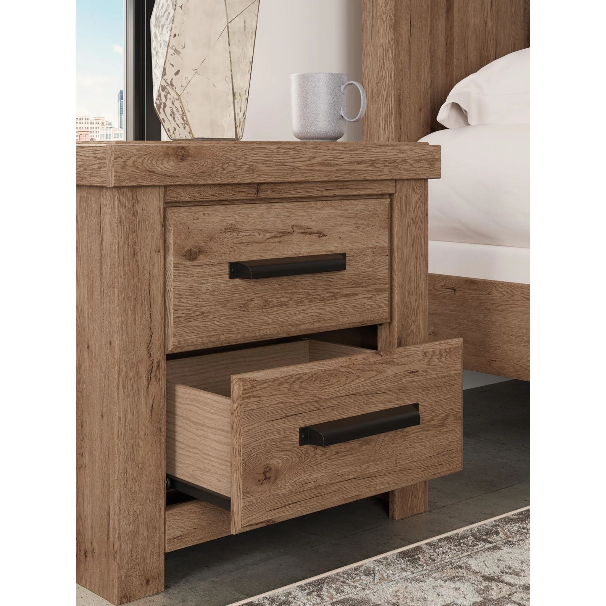 Oliandon Nightstand - Light Brown - Image 4