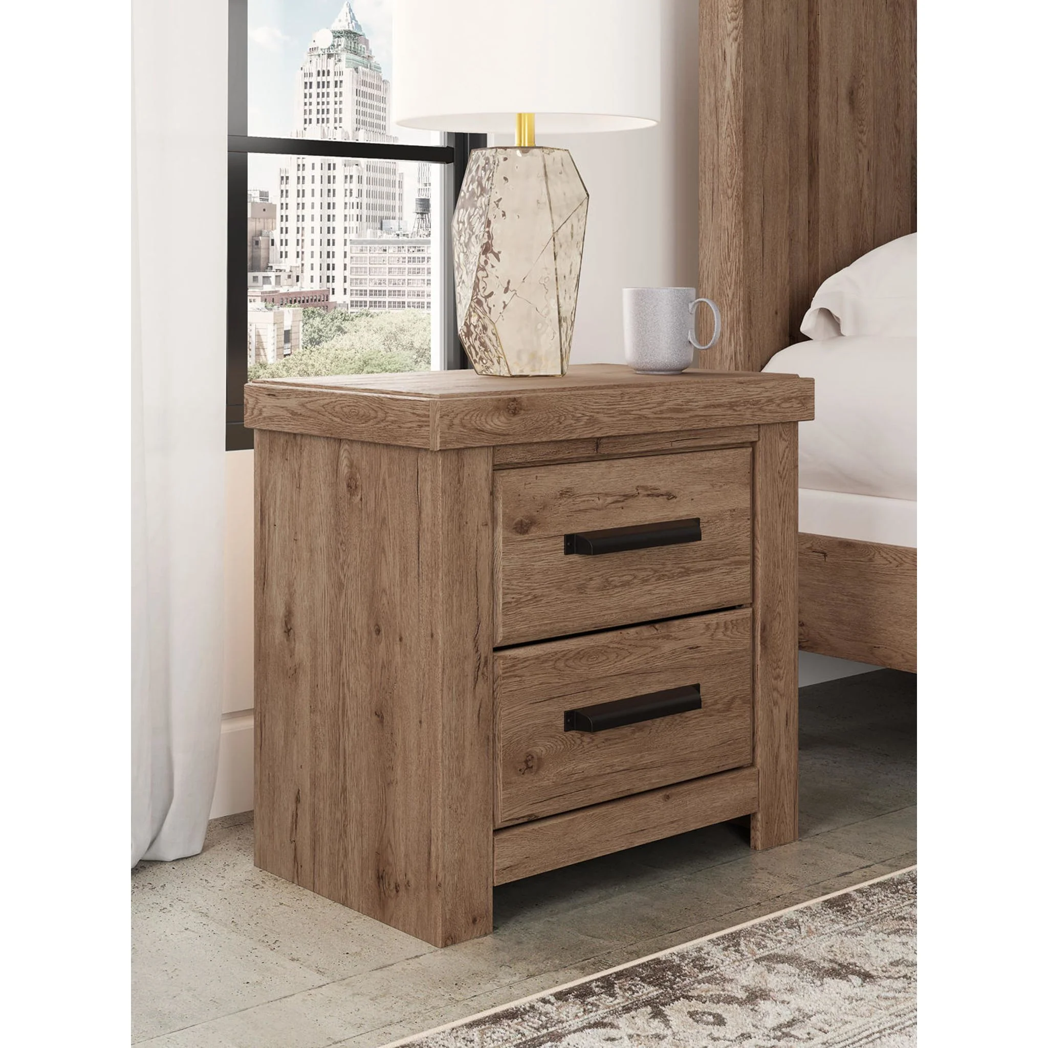 Oliandon Nightstand - Light Brown - Image 8