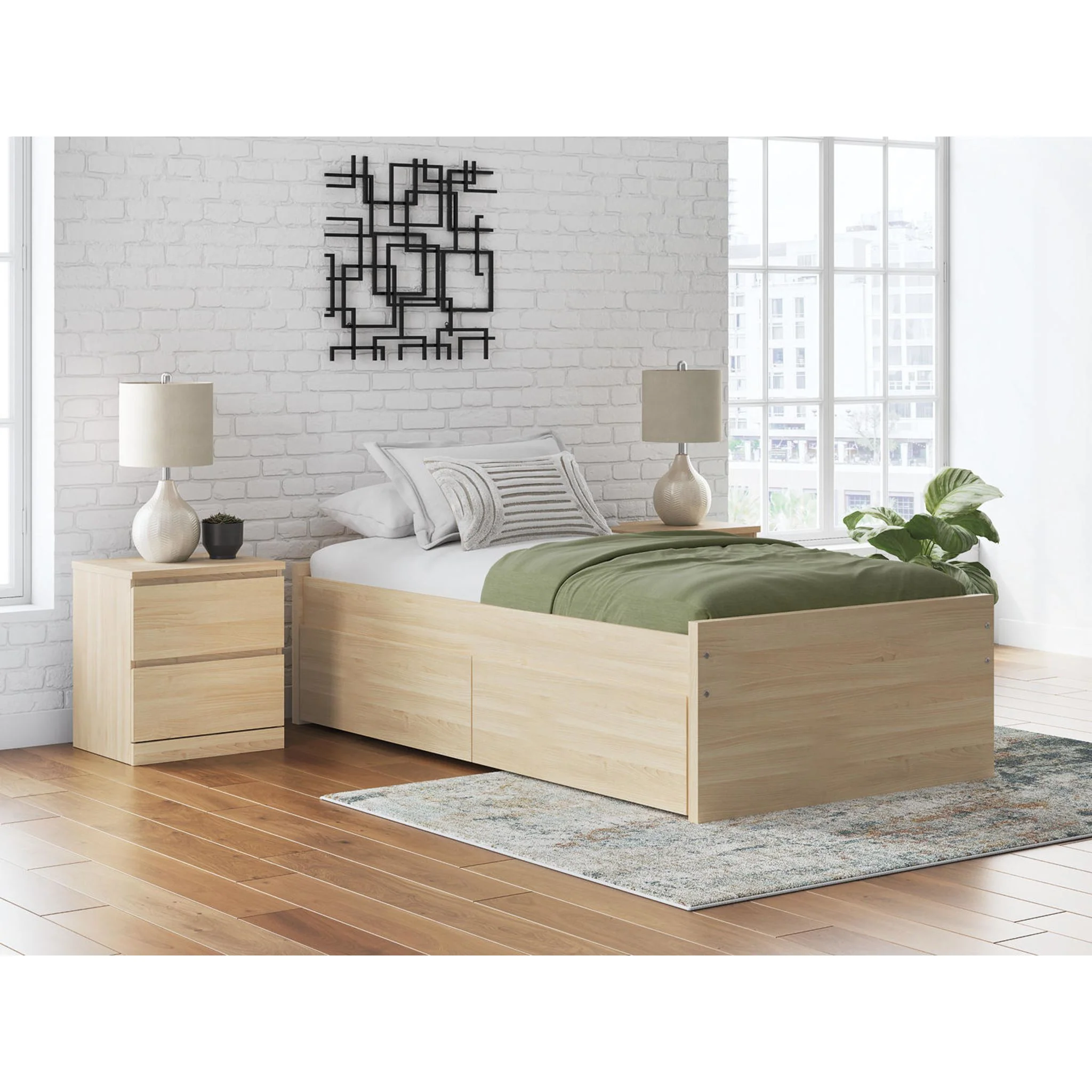 Onita Full Platform Bed - Natural - Image 2