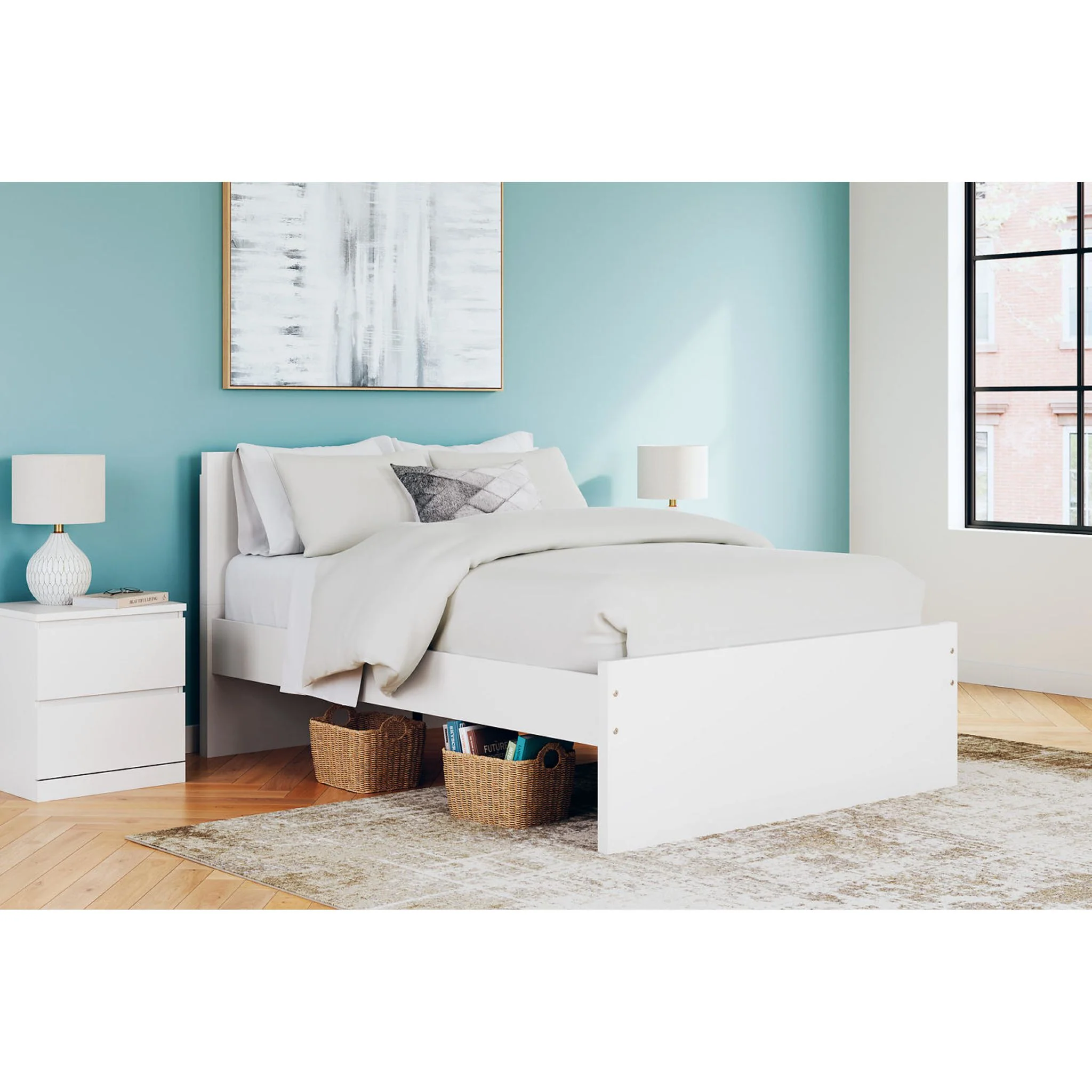 Onita Full Platform Bed - White - Image 2