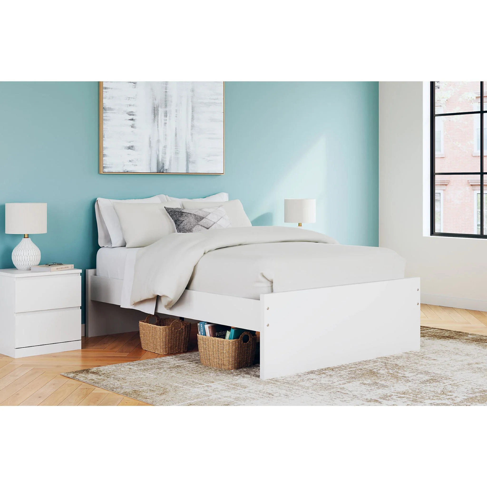Onita Full Platform Bed - White - Image 2