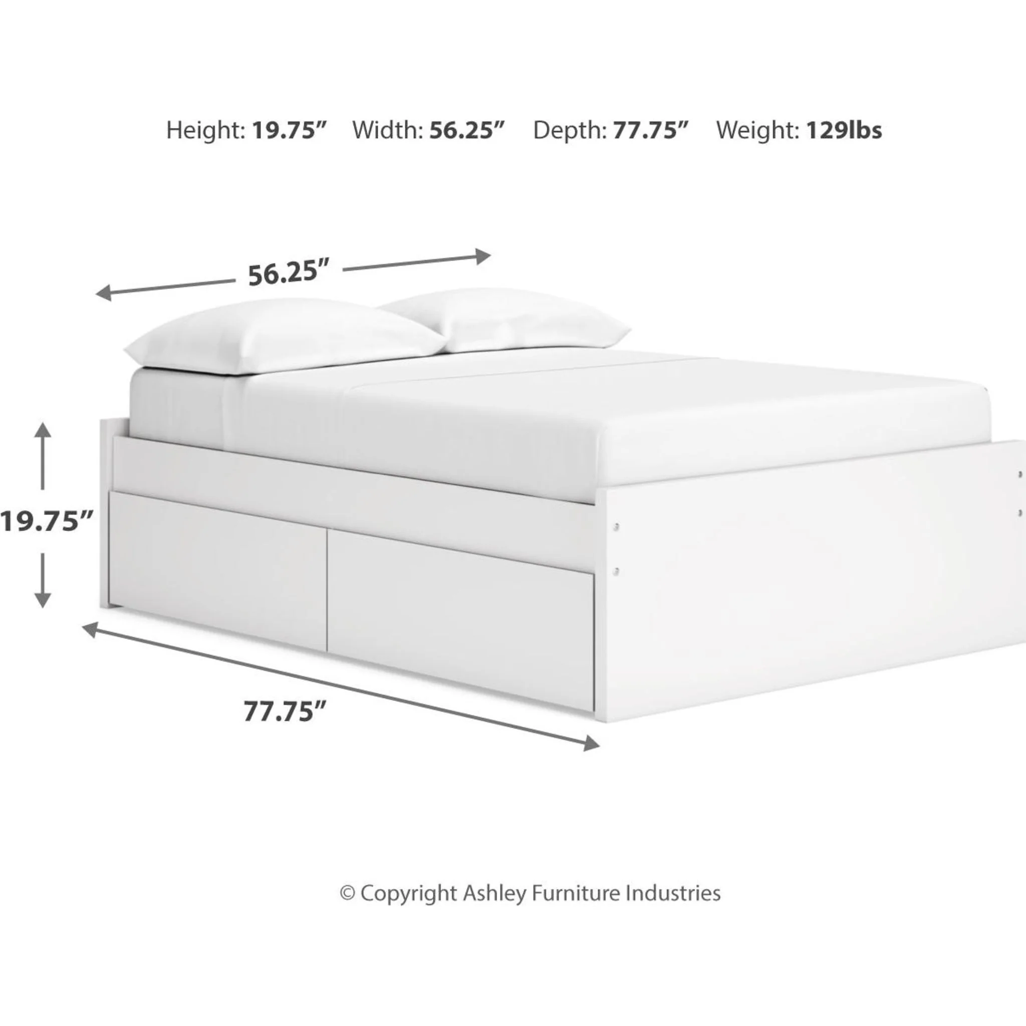 Onita Full Storage Bed - White - Image 10