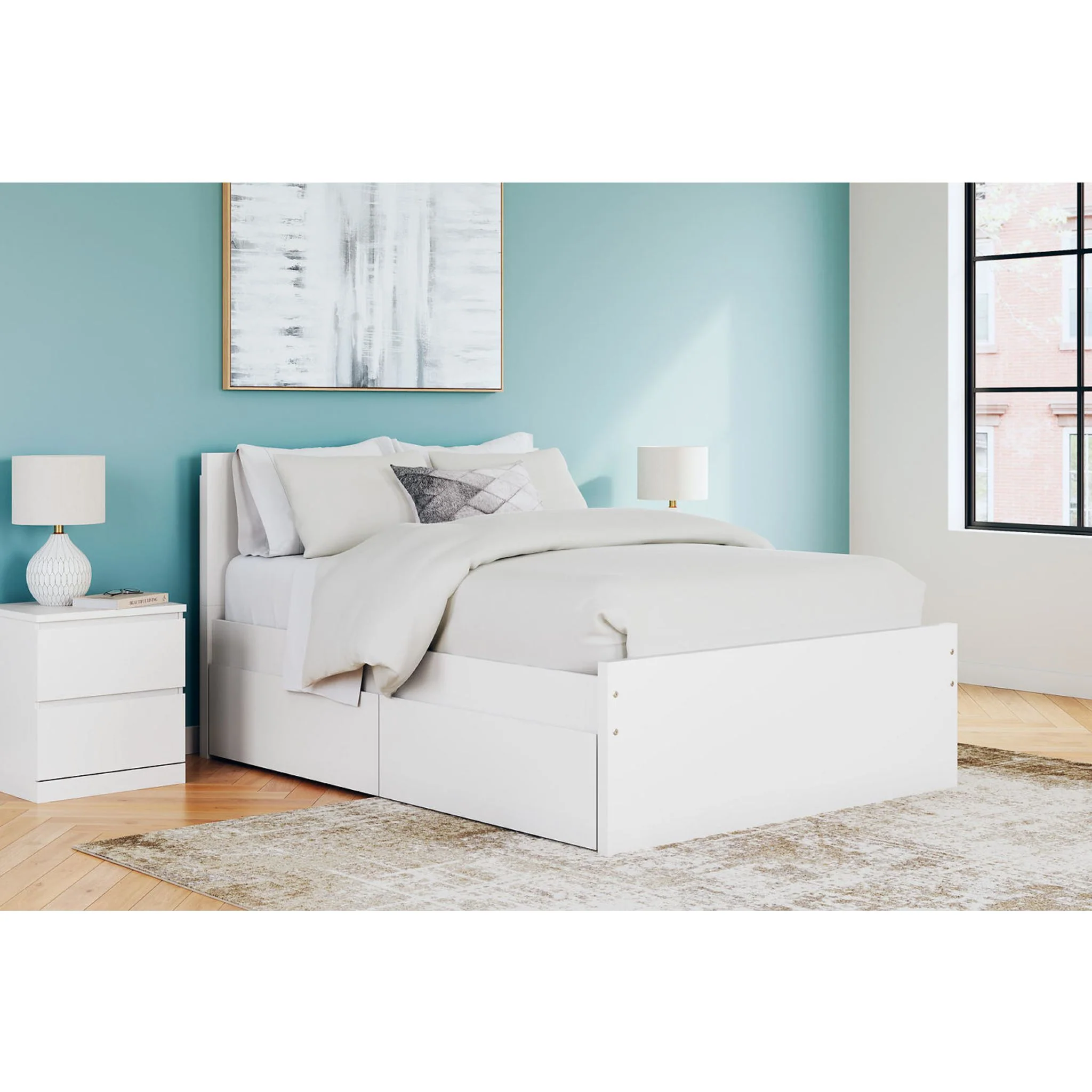 Onita Full Storage Bed - White - Image 2