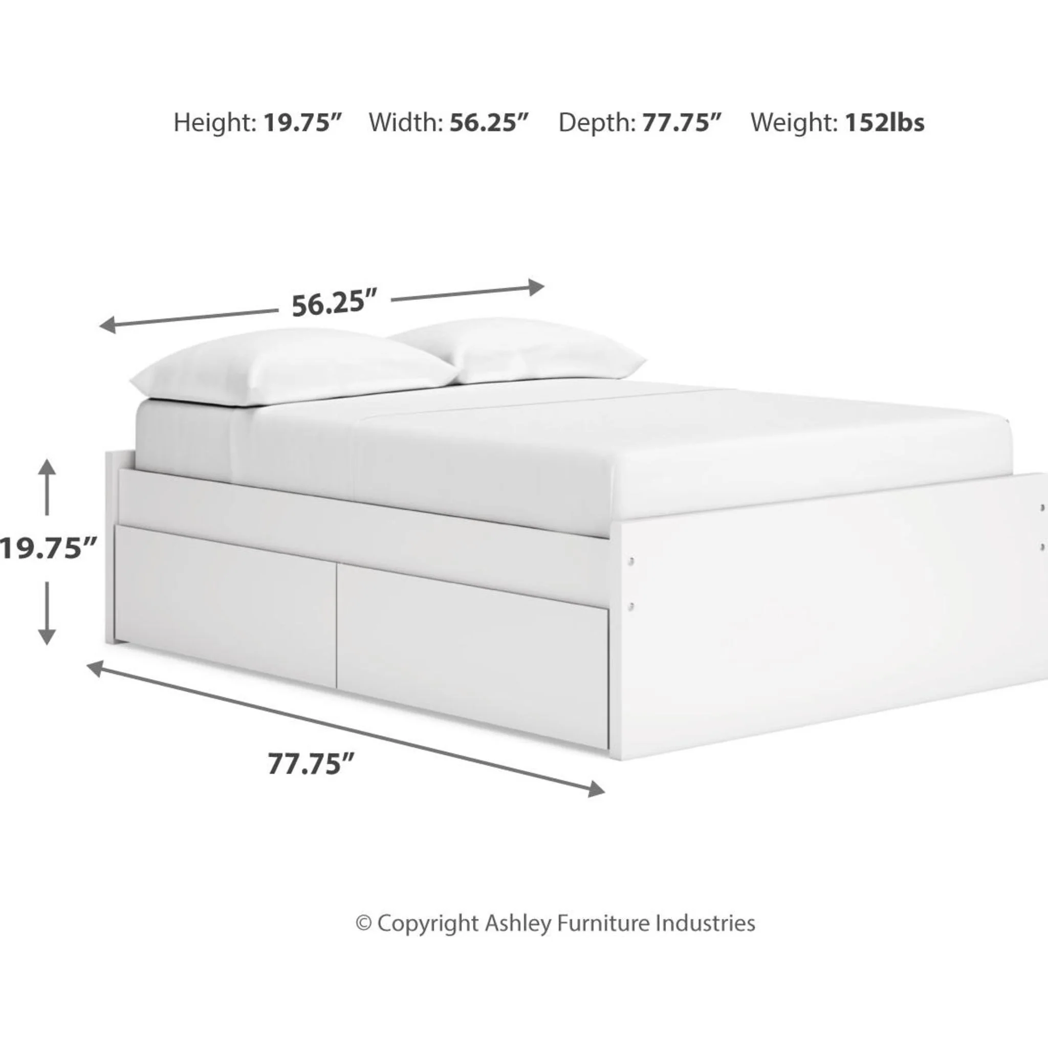 Onita Full Storage Bed - White - Image 17