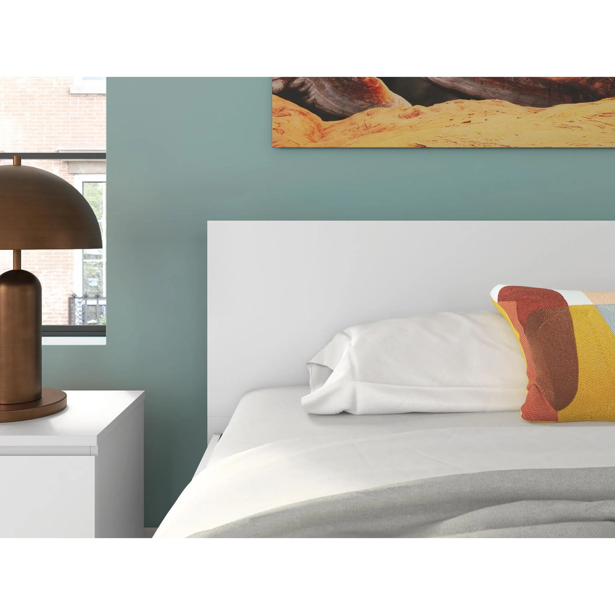 Onita King Panel Headboard - White - Image 2