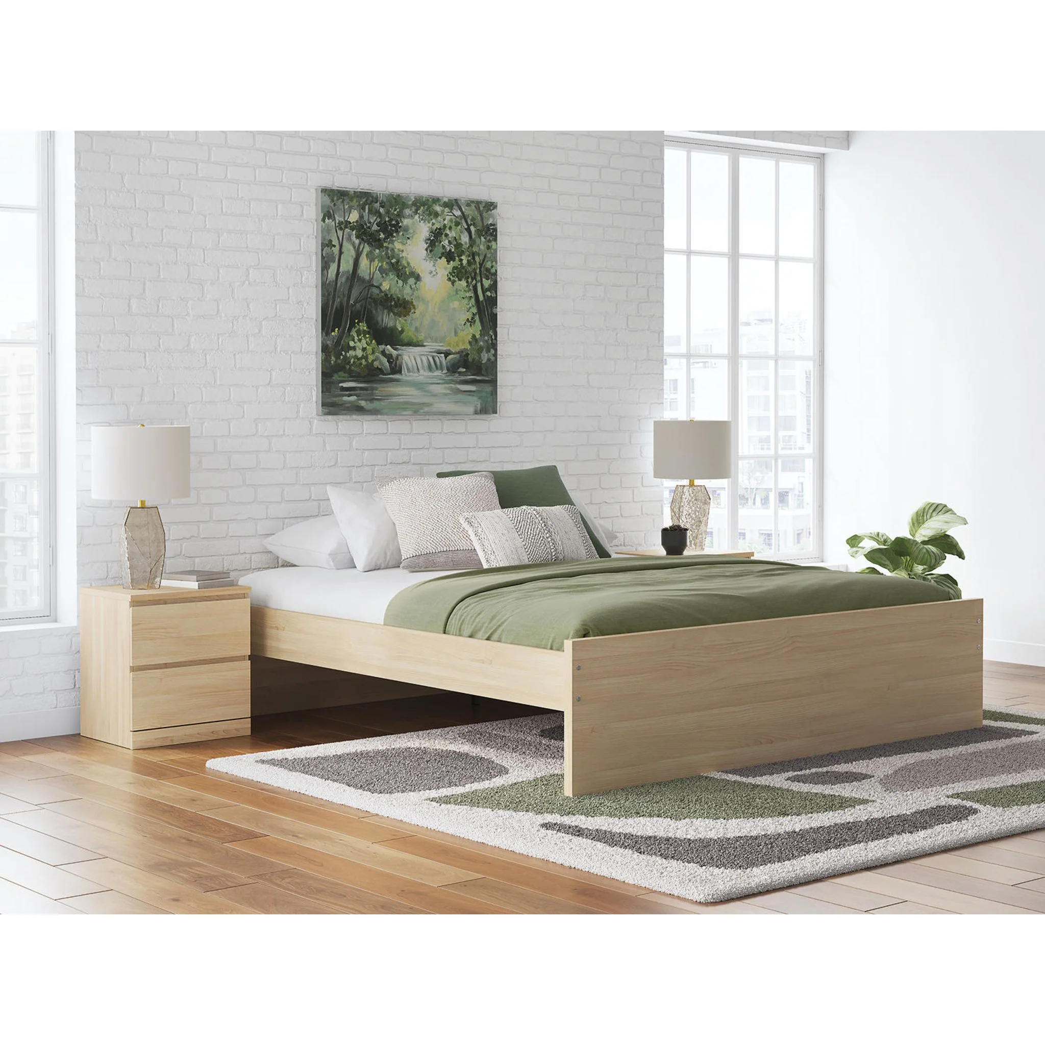 Onita King Platform Bed - Natural - Image 10