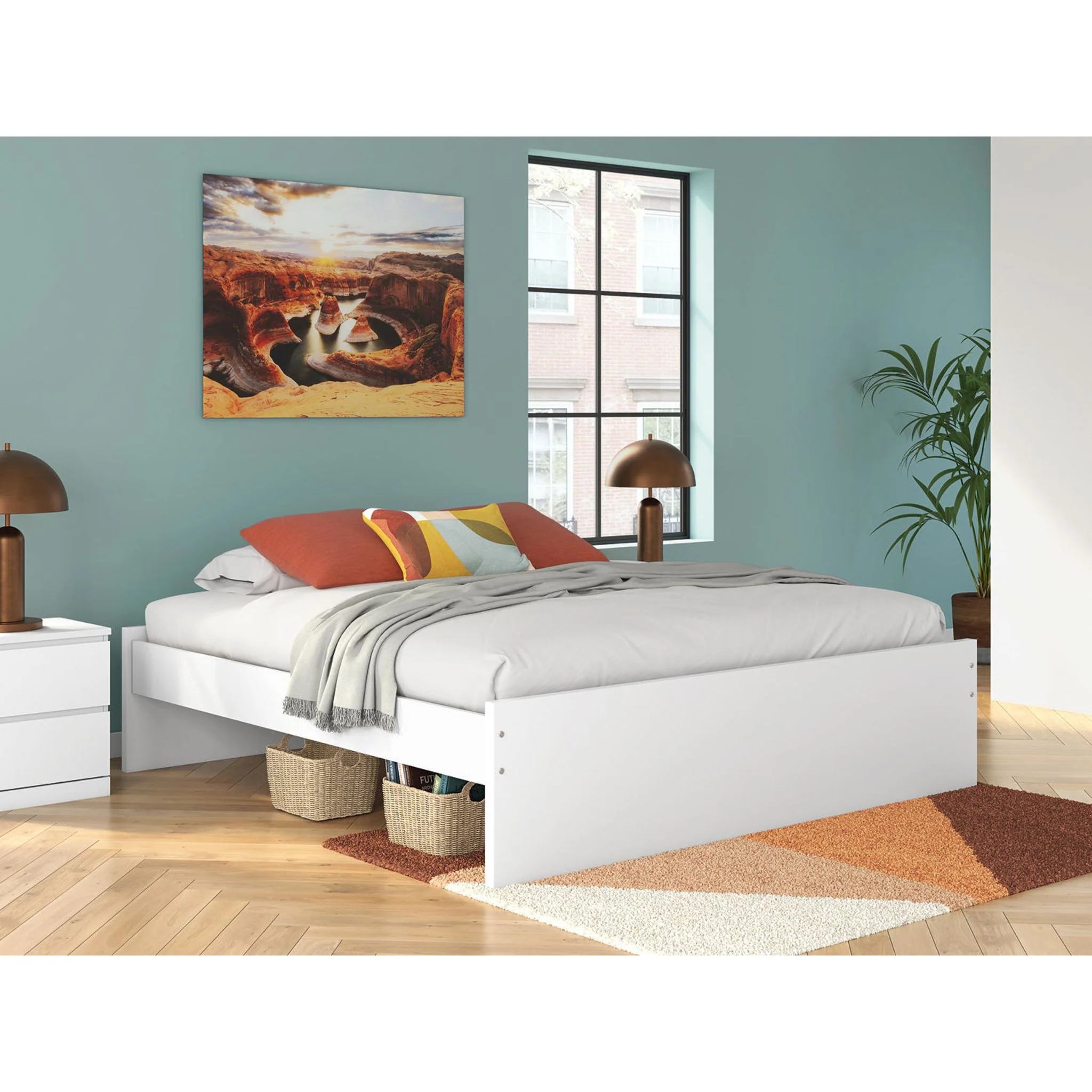 Onita King Platform Bed - White - Image 2