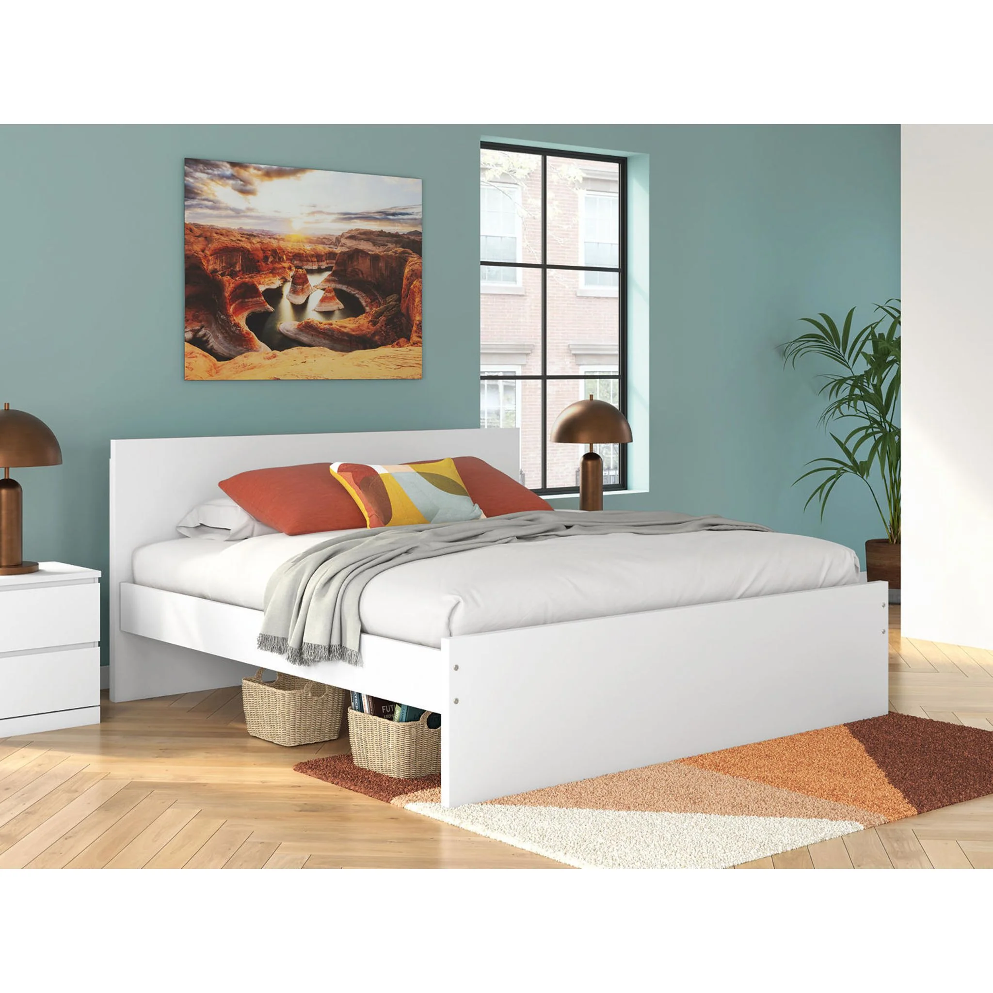 Onita King Platform Bed - White - Image 2