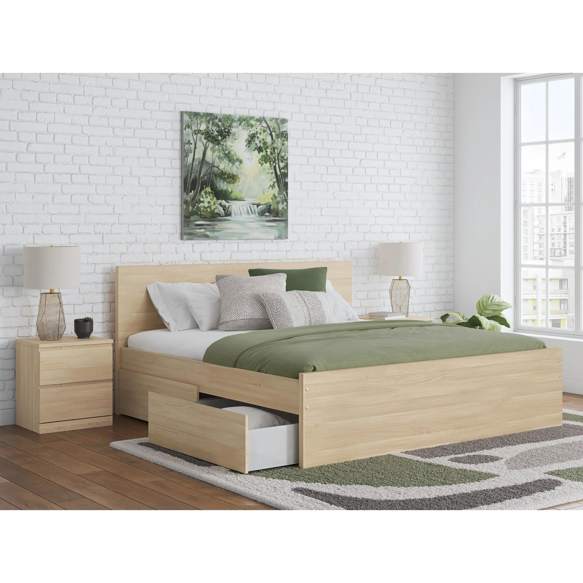 Onita King Storage Bed - Natural - Image 11