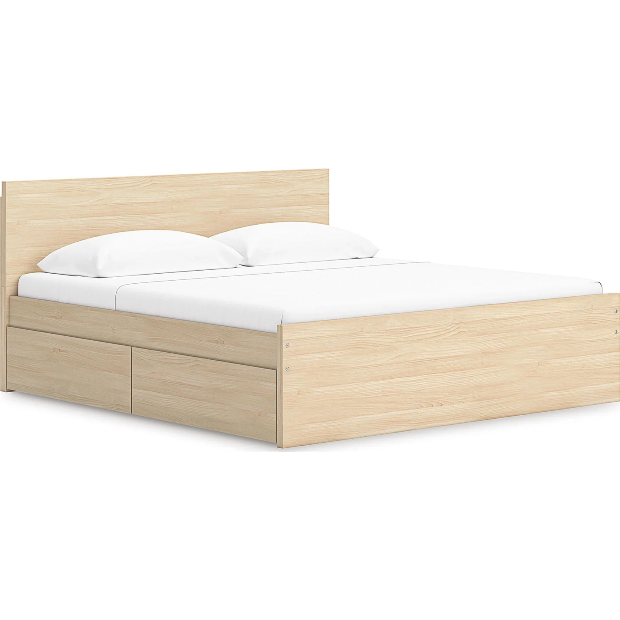 Onita King Storage Bed - Natural