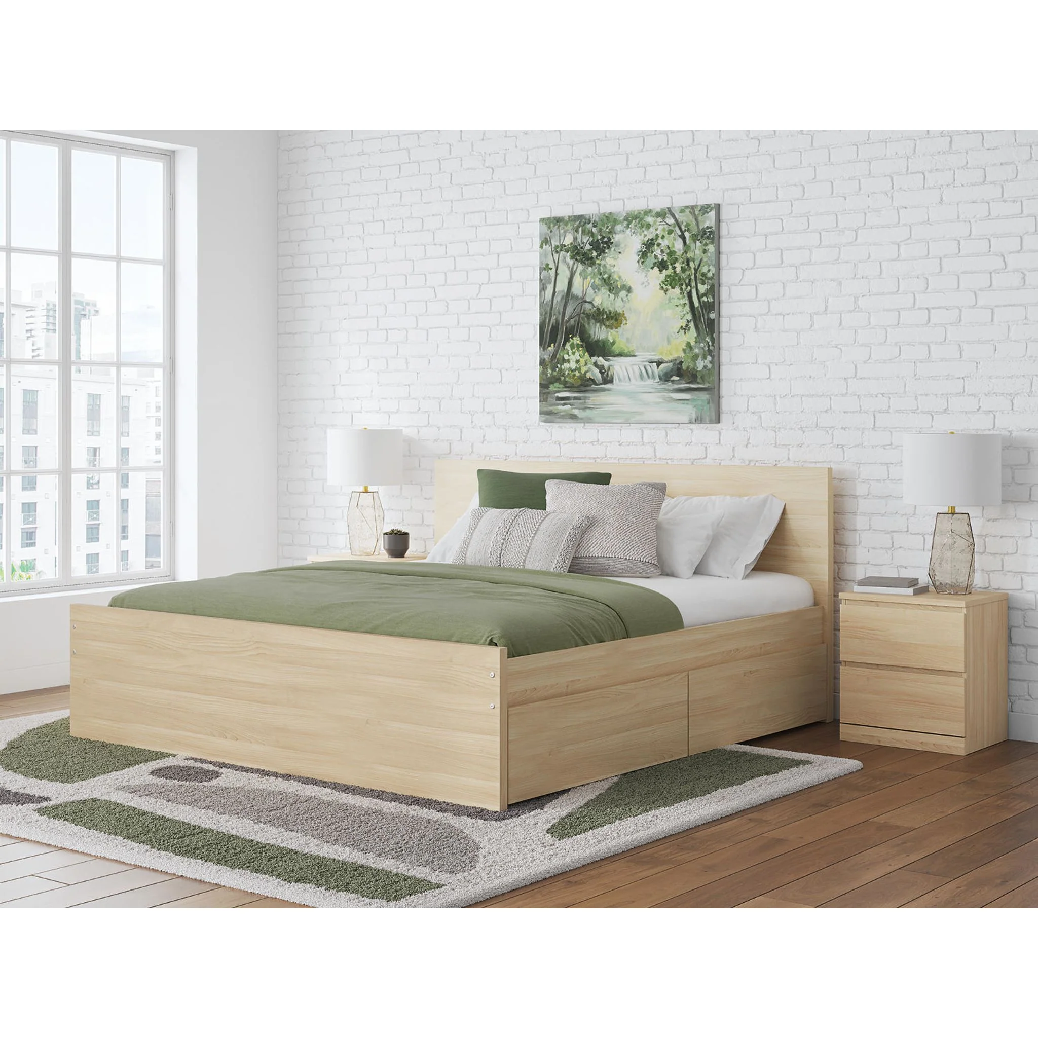 Onita King Storage Bed - Natural - Image 2