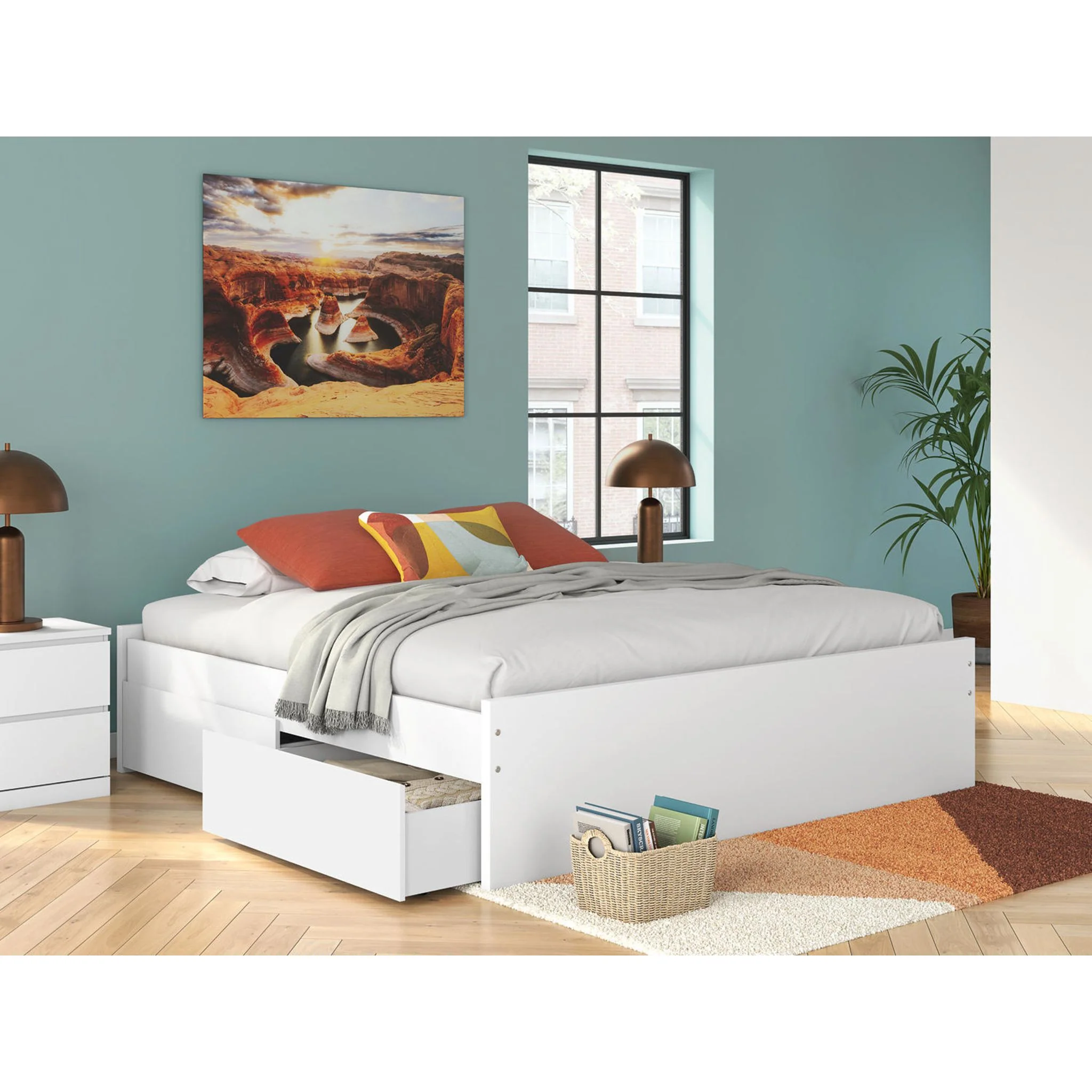 Onita King Storage Bed - White - Image 2