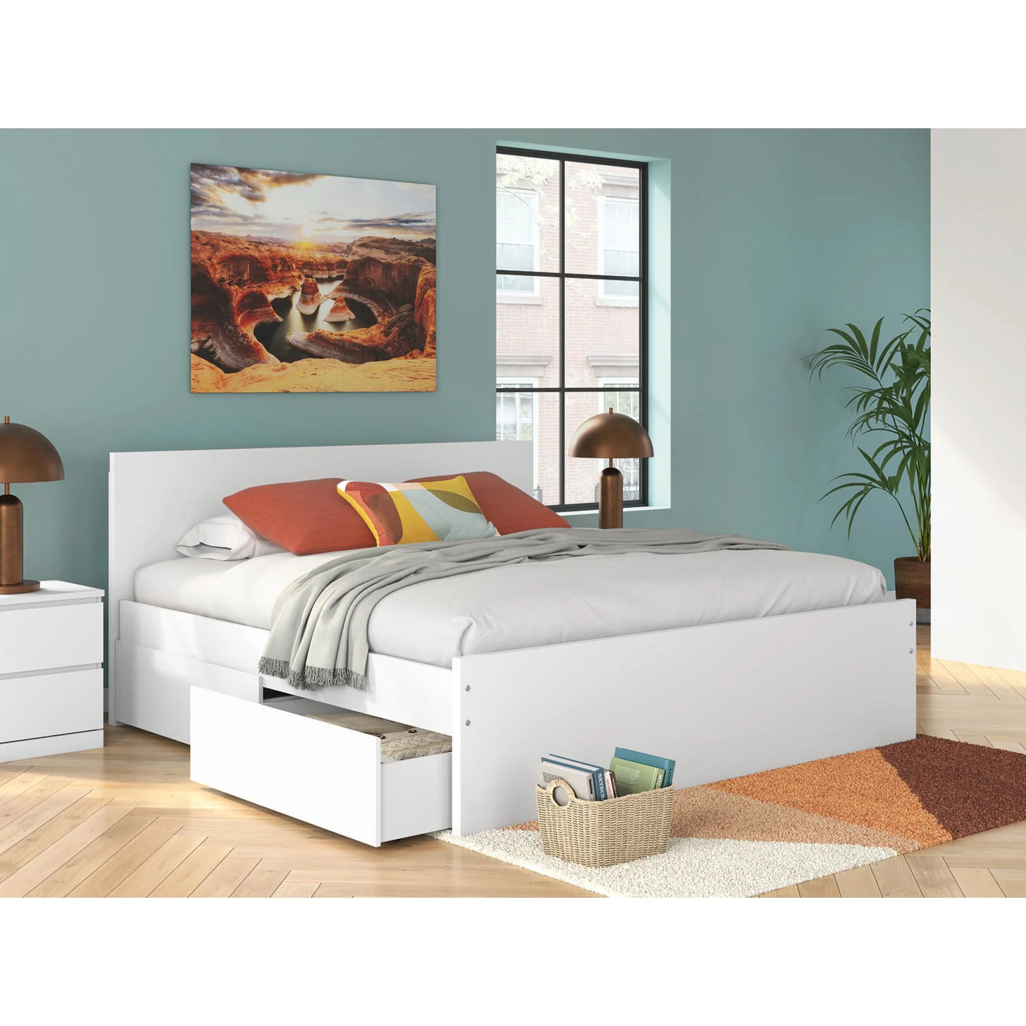 Onita King Storage Bed - White - Image 2
