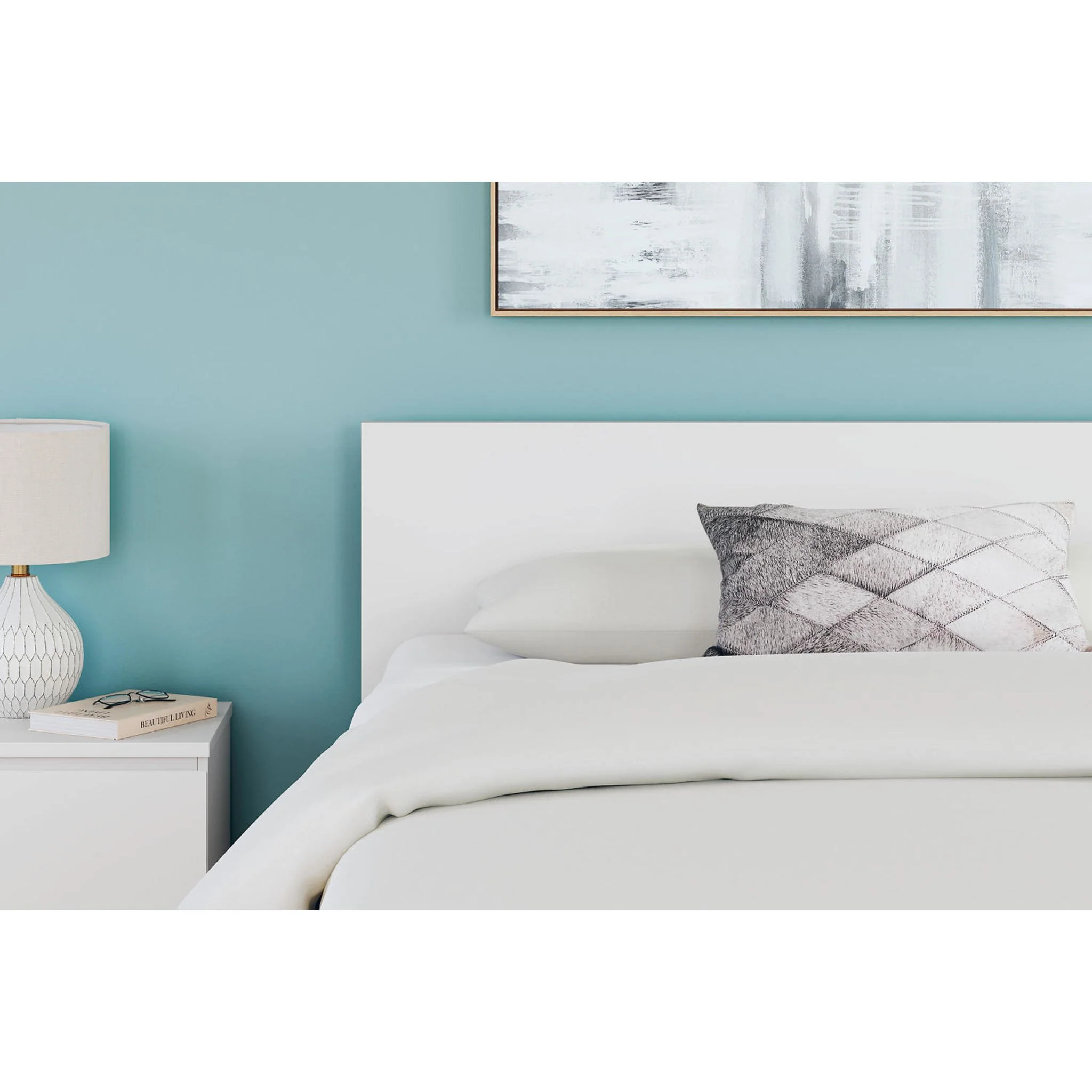 Onita Queen Panel Headboard - White - Image 2