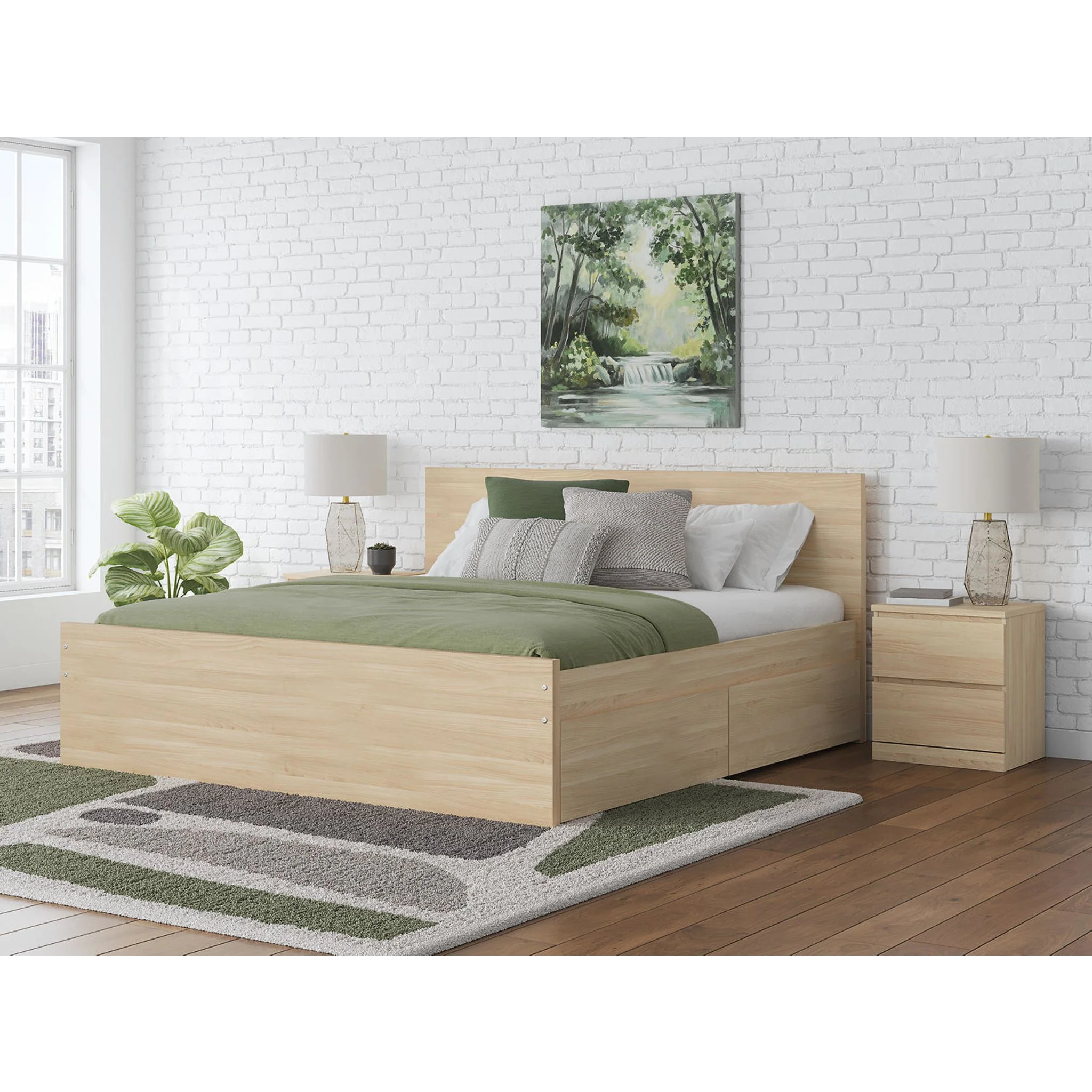 Onita Queen Storage Bed - Natural - Image 2