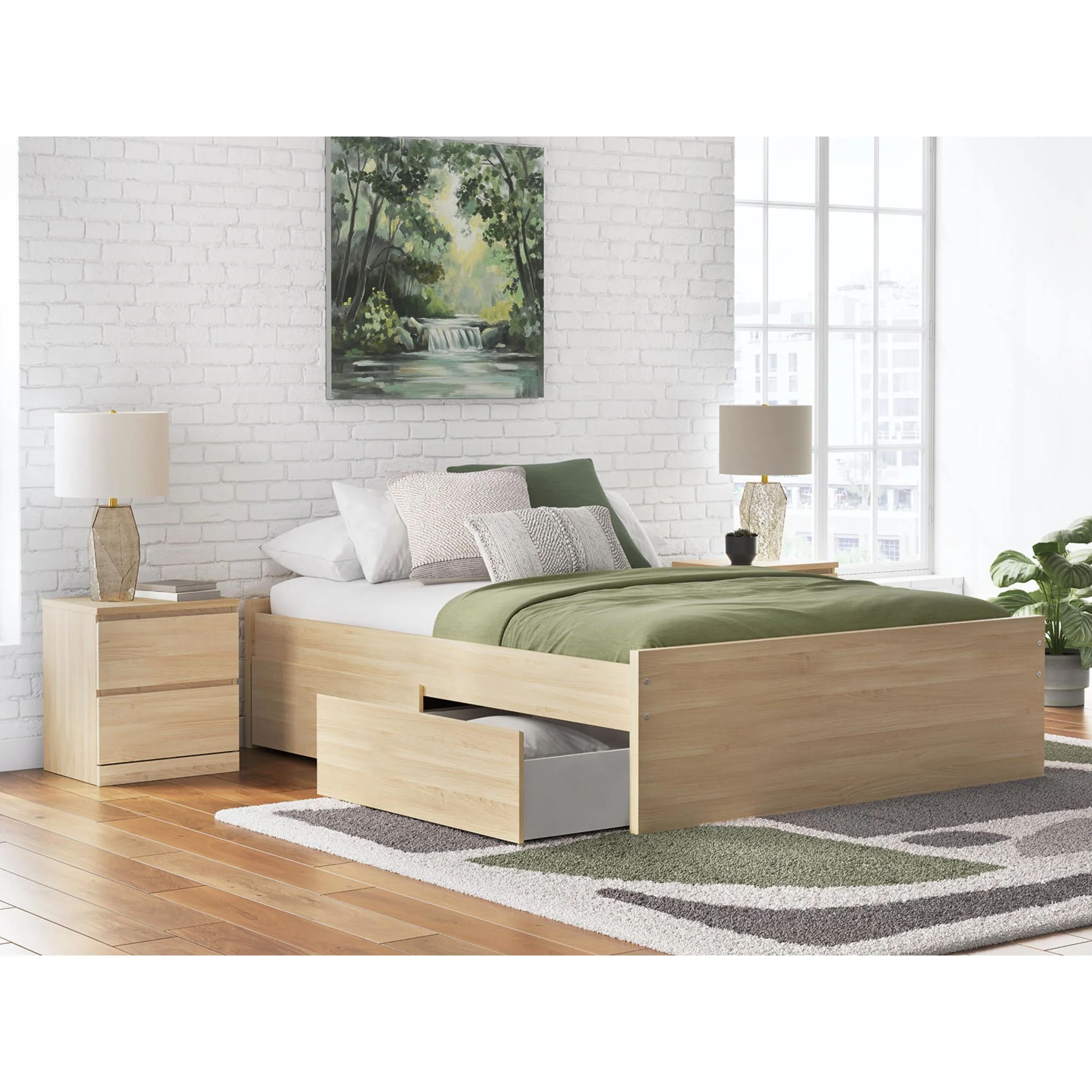 Onita Queen Storage Bed - Natural - Image 2