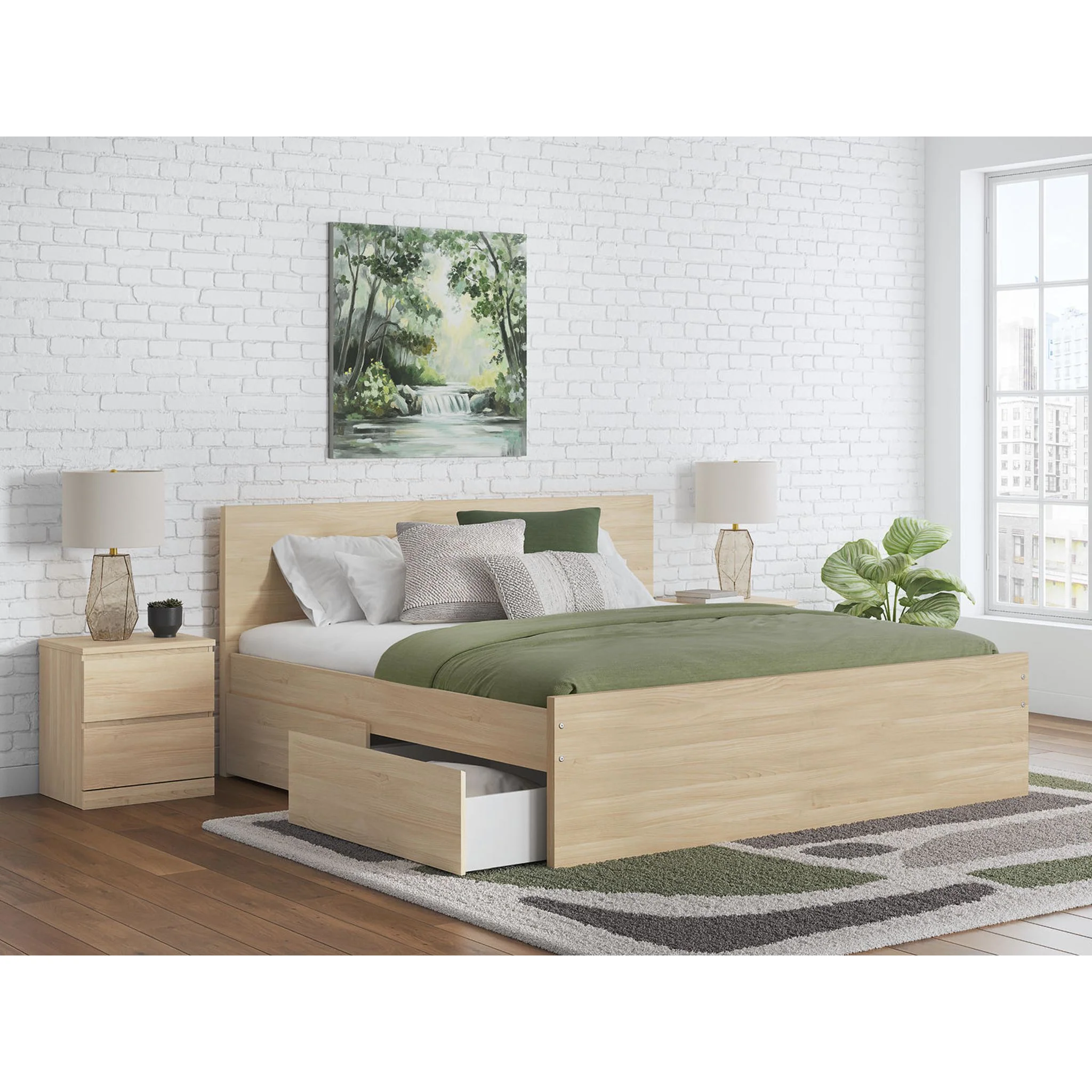 Onita Queen Storage Bed - Natural - Image 2