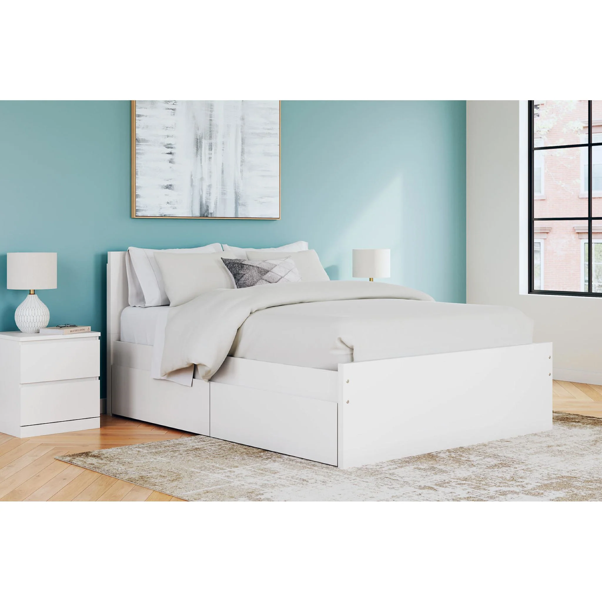 Onita Queen Storage Bed - White - Image 2