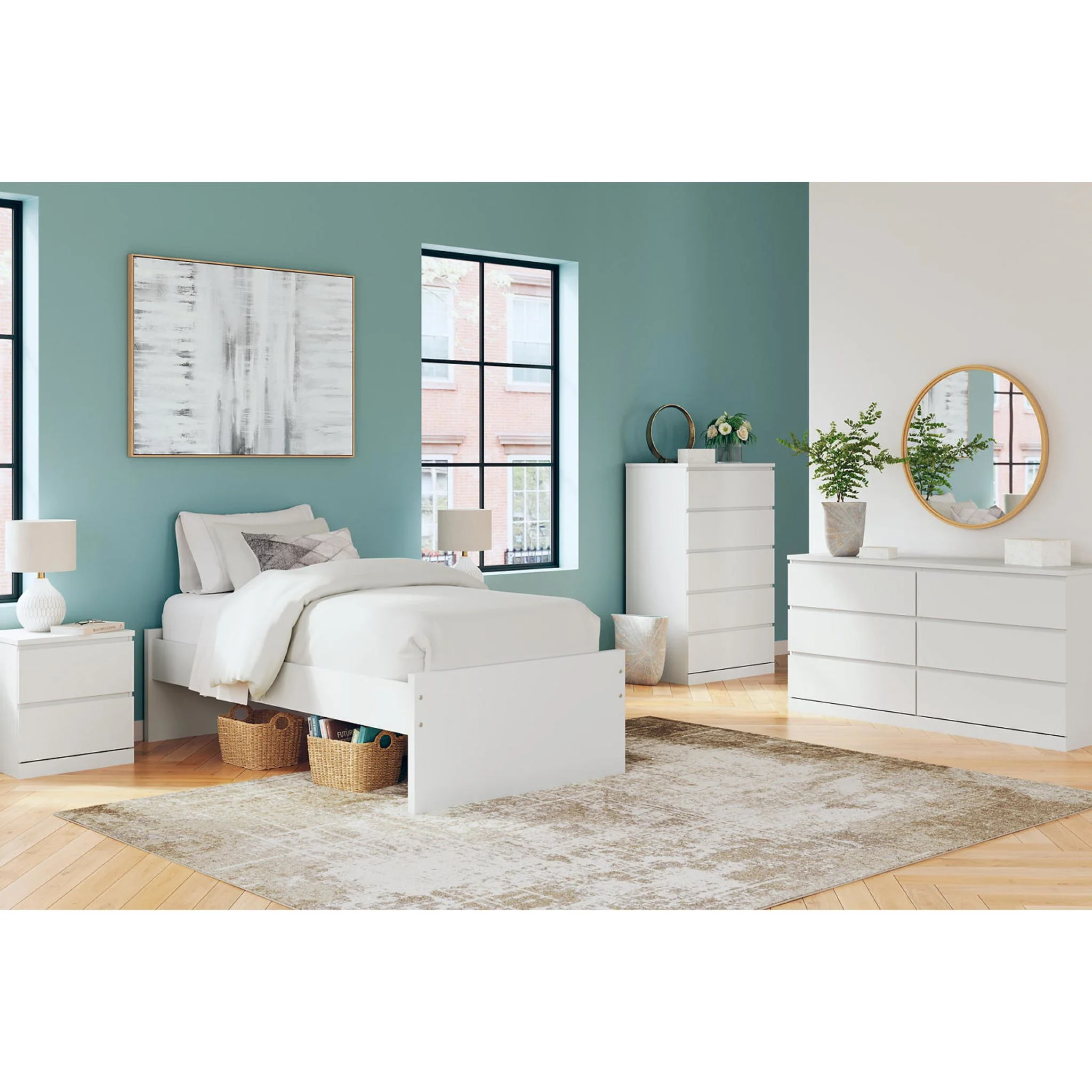 Onita Twin Platform Bed - White - Image 11
