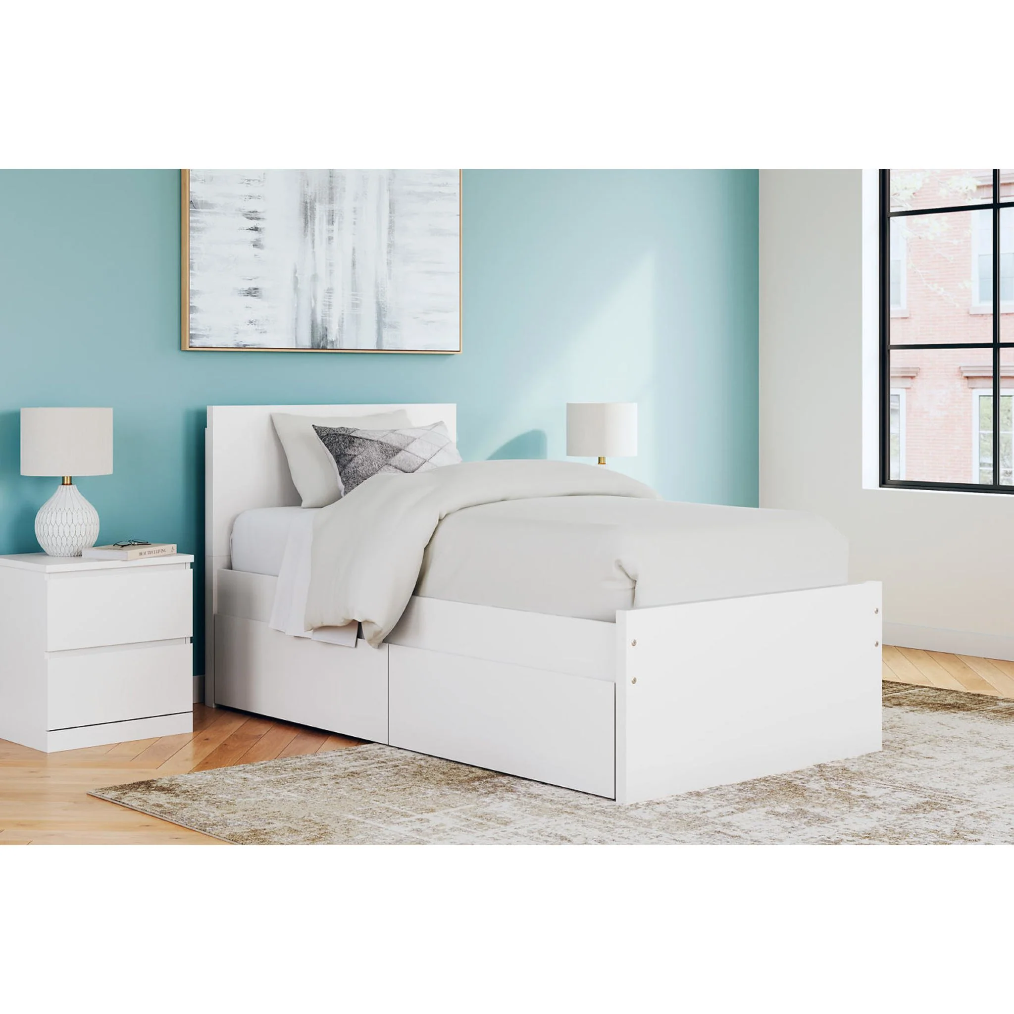 Onita Twin Storage Bed - White - Image 2