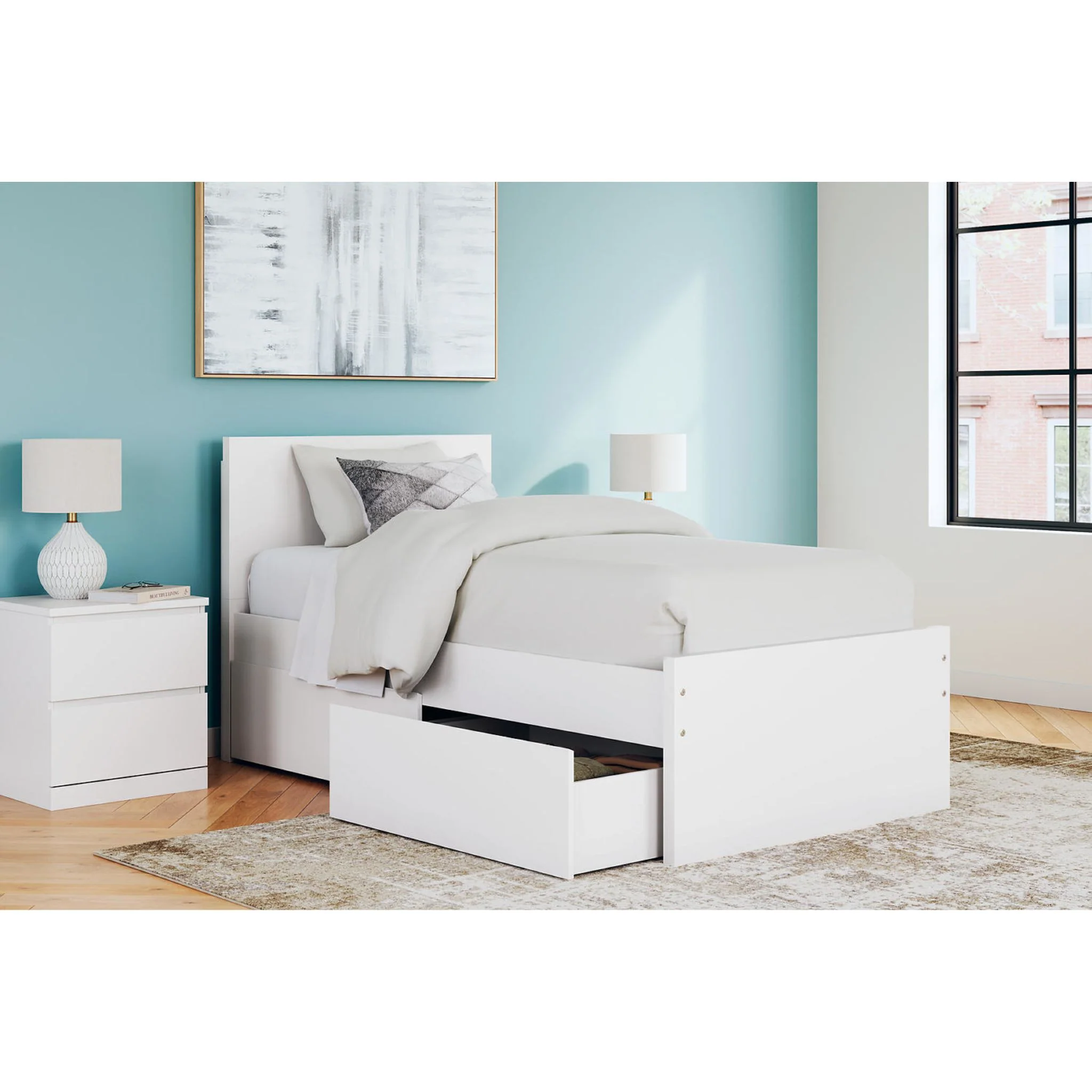 Onita Twin Storage Bed - White - Image 9