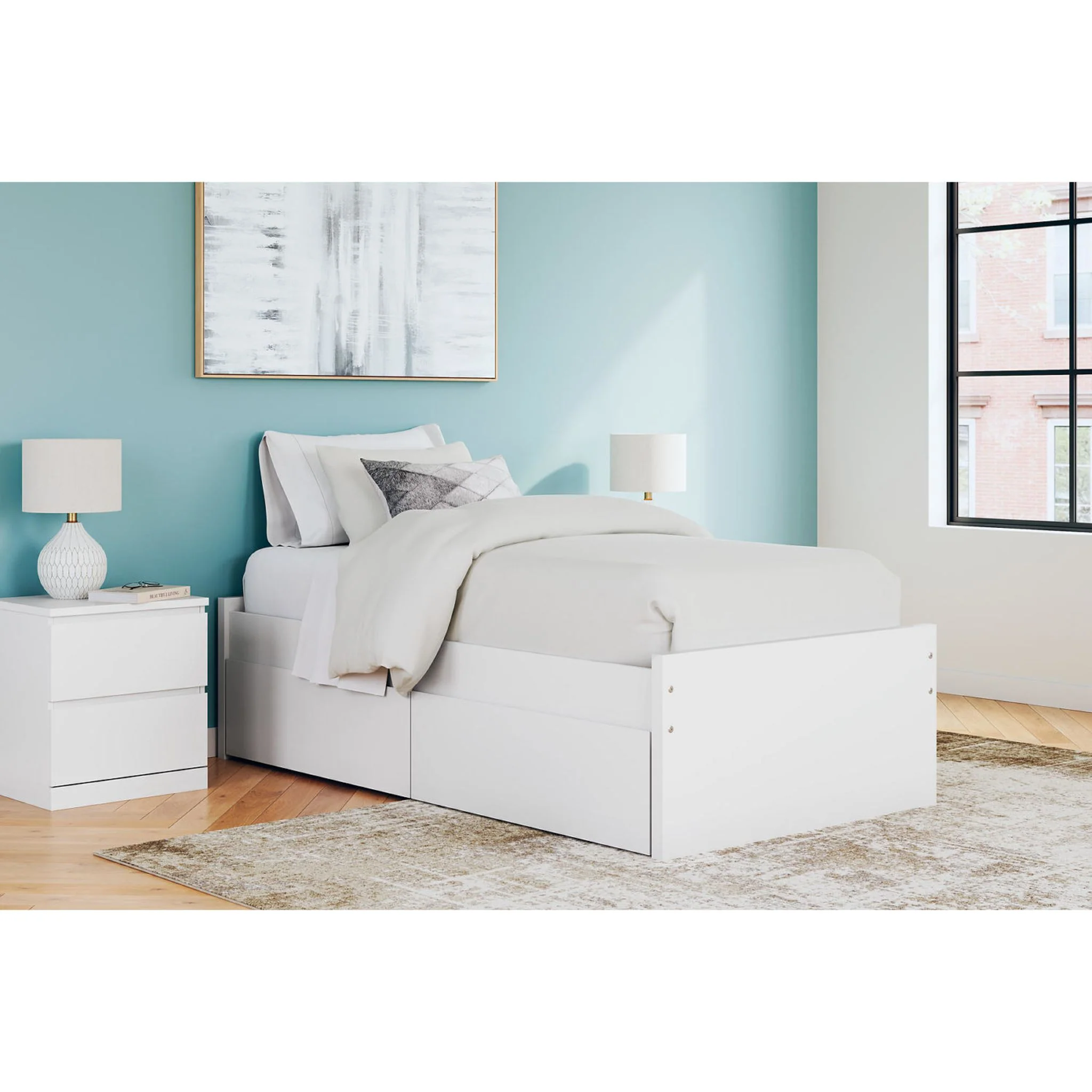 Onita Twin Storage Bed - White - Image 2