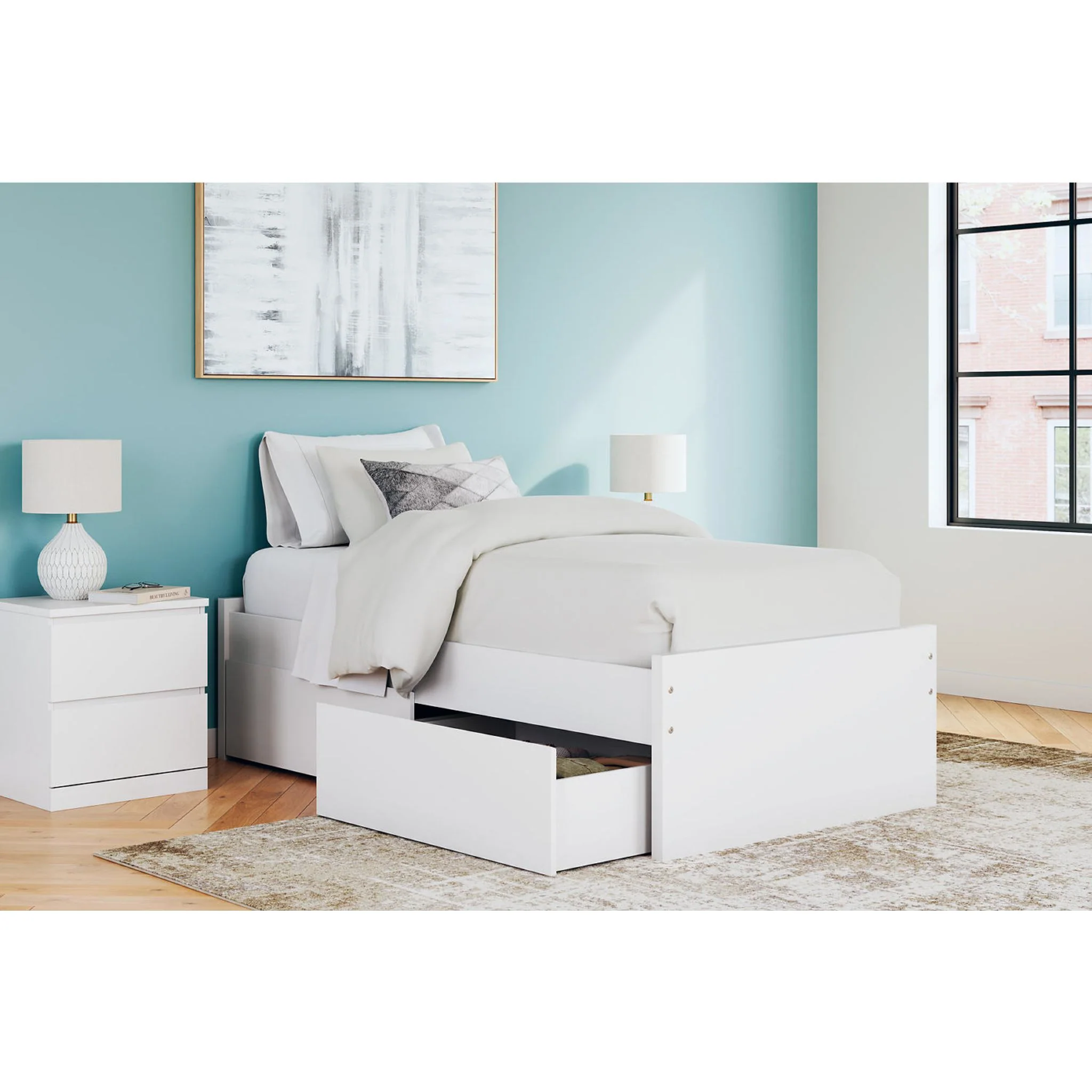 Onita Twin Storage Bed - White - Image 3