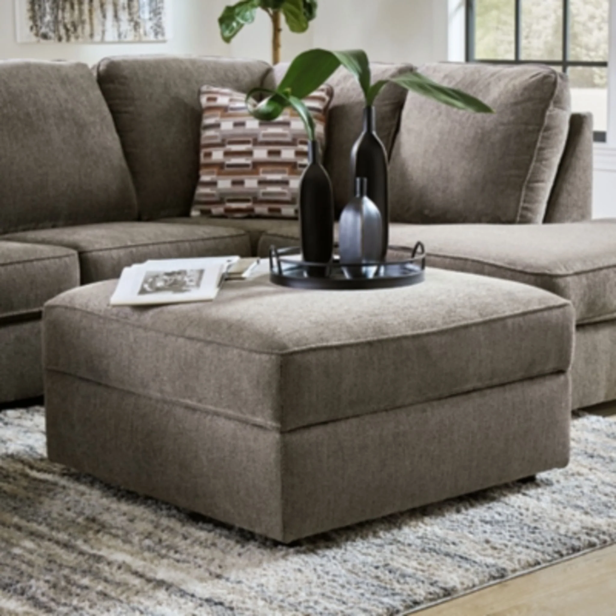 O'Phannon Storage Ottoman - Putty - Image 2