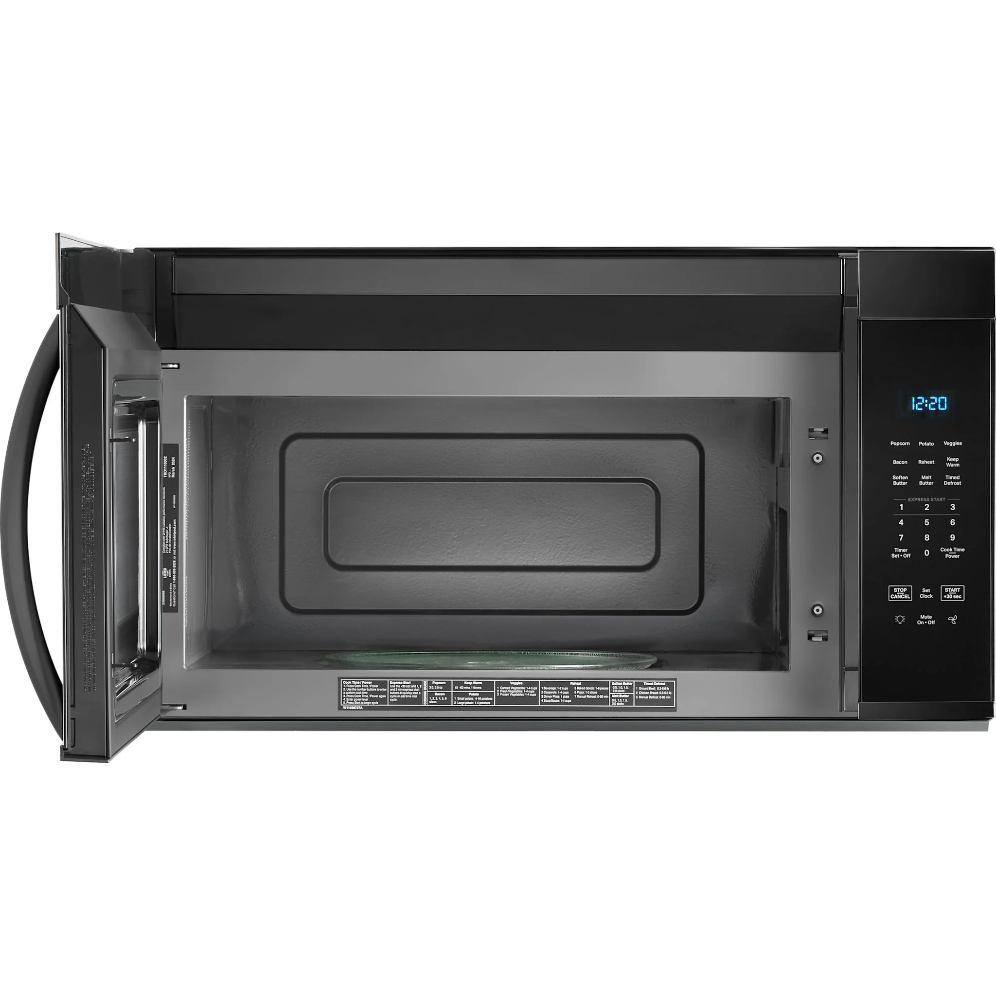 Whirlpool 30W 1.7 cu. ft Over the range Microwave with 900-Watts Cooking Power -Black (YWMMS3130RB) - Image 7