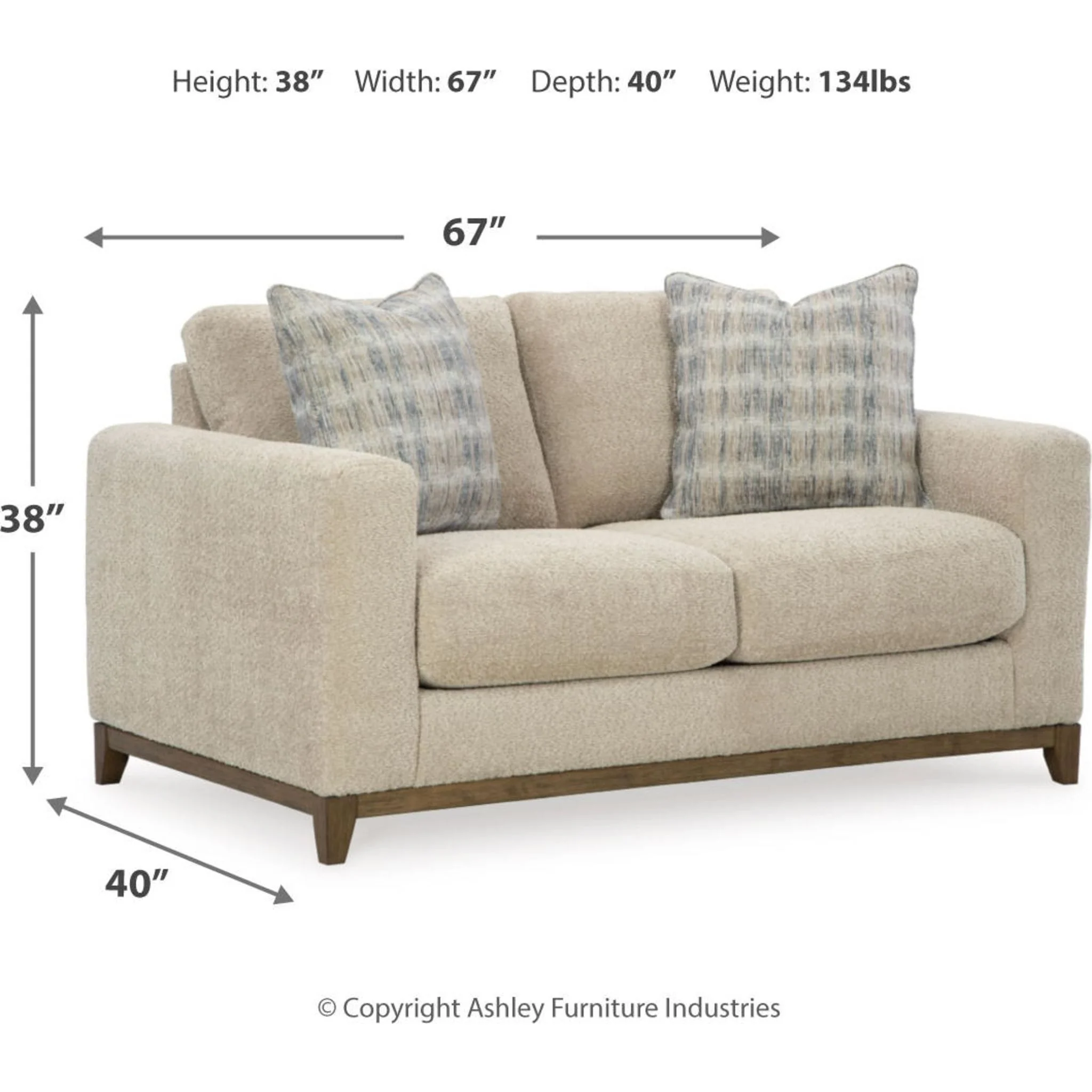 Parklynn Loveseat - Desert - Image 8