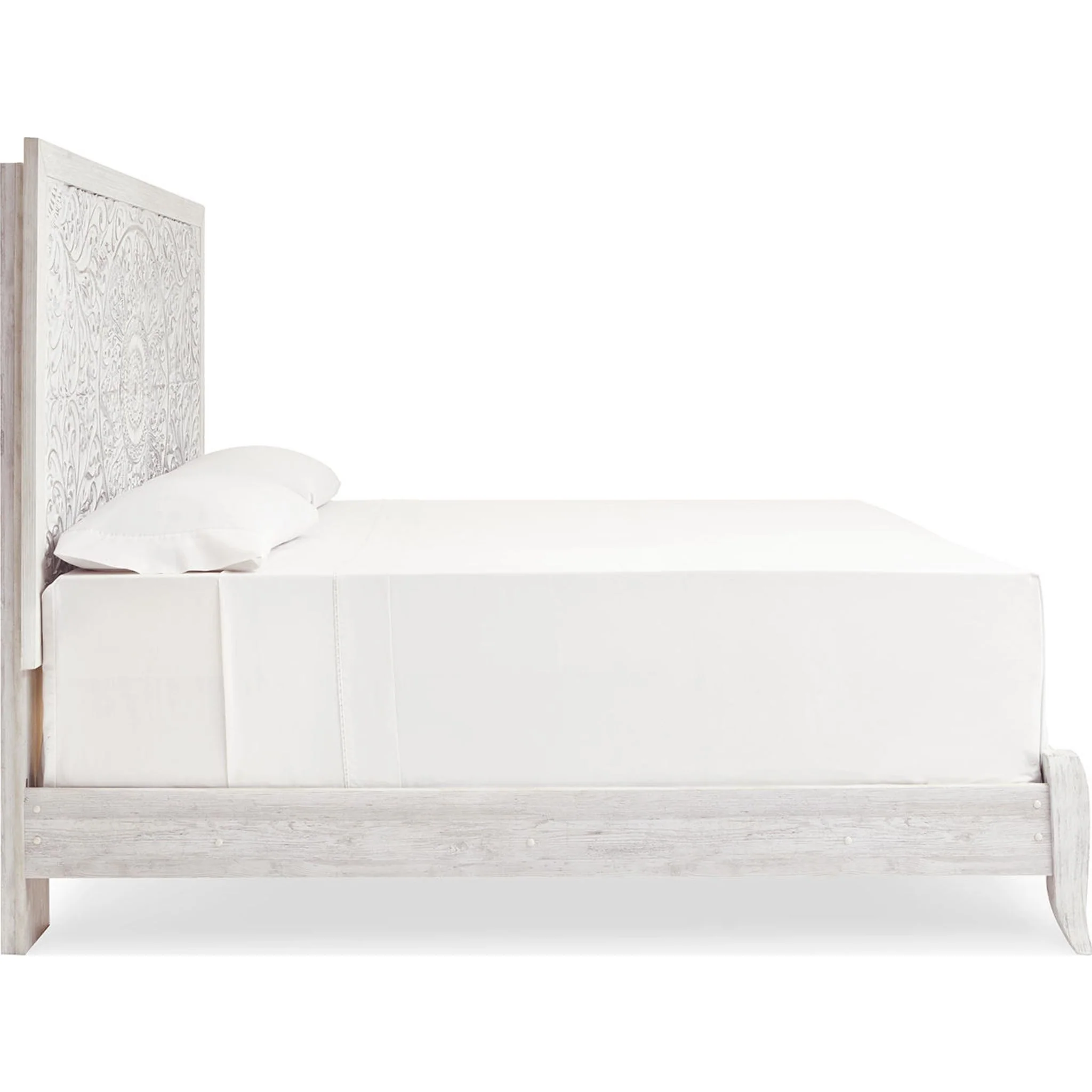 Paxberry 5 Piece King Panel Bedroom - Whitewash - Image 11