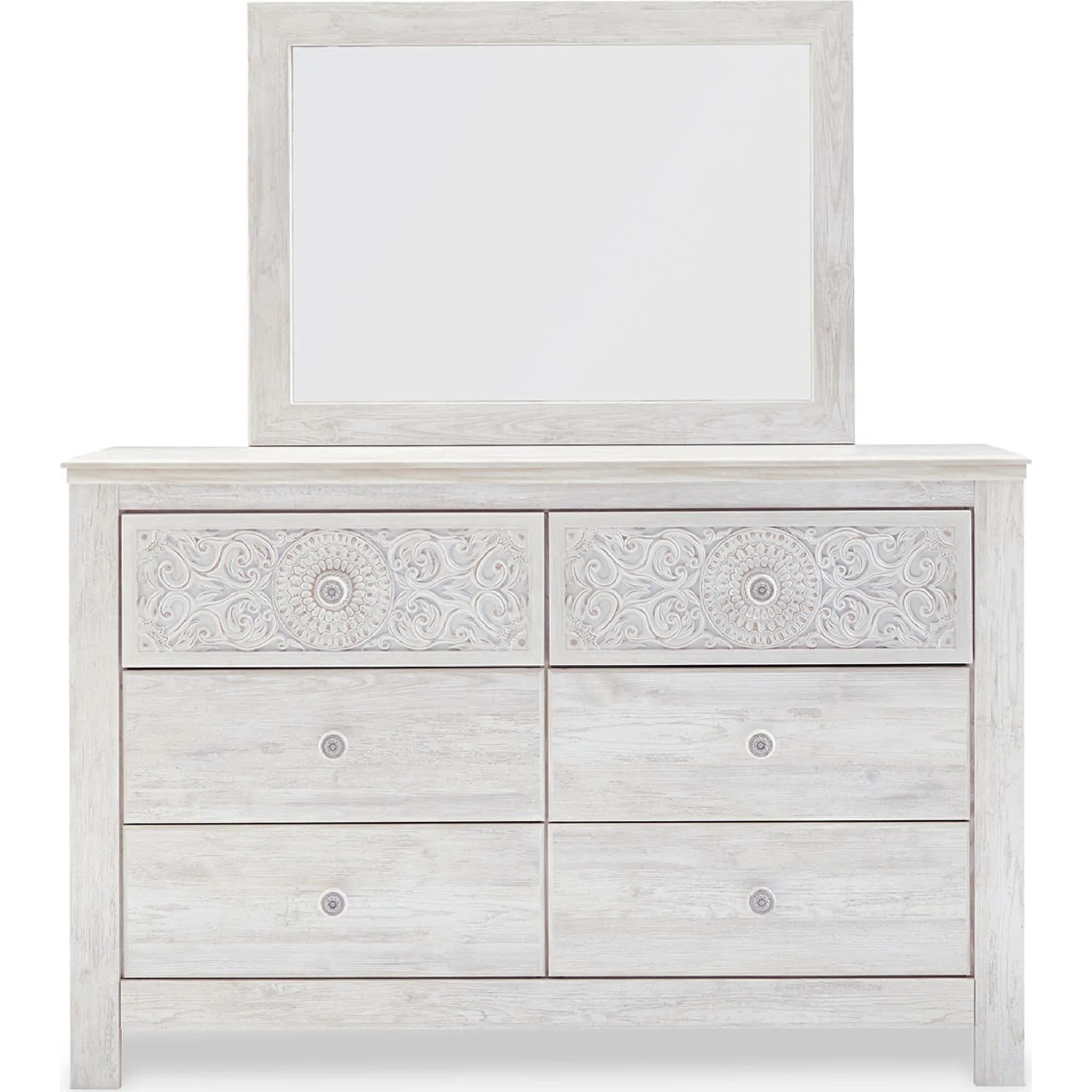 Paxberry 5 Piece King Panel Bedroom - Whitewash - Image 4
