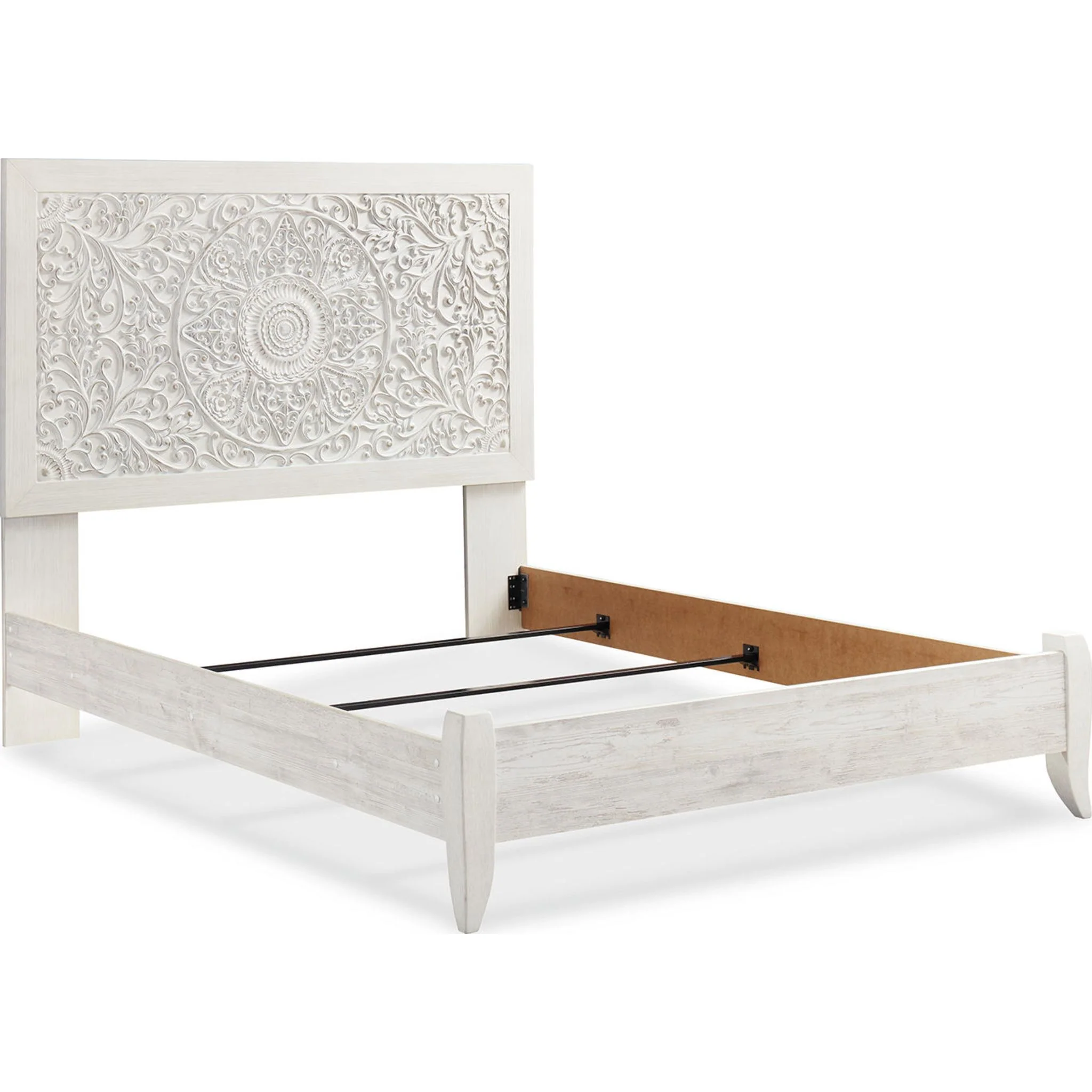 Paxberry 5 Piece Queen Panel Bedroom - Whitewash - Image 9